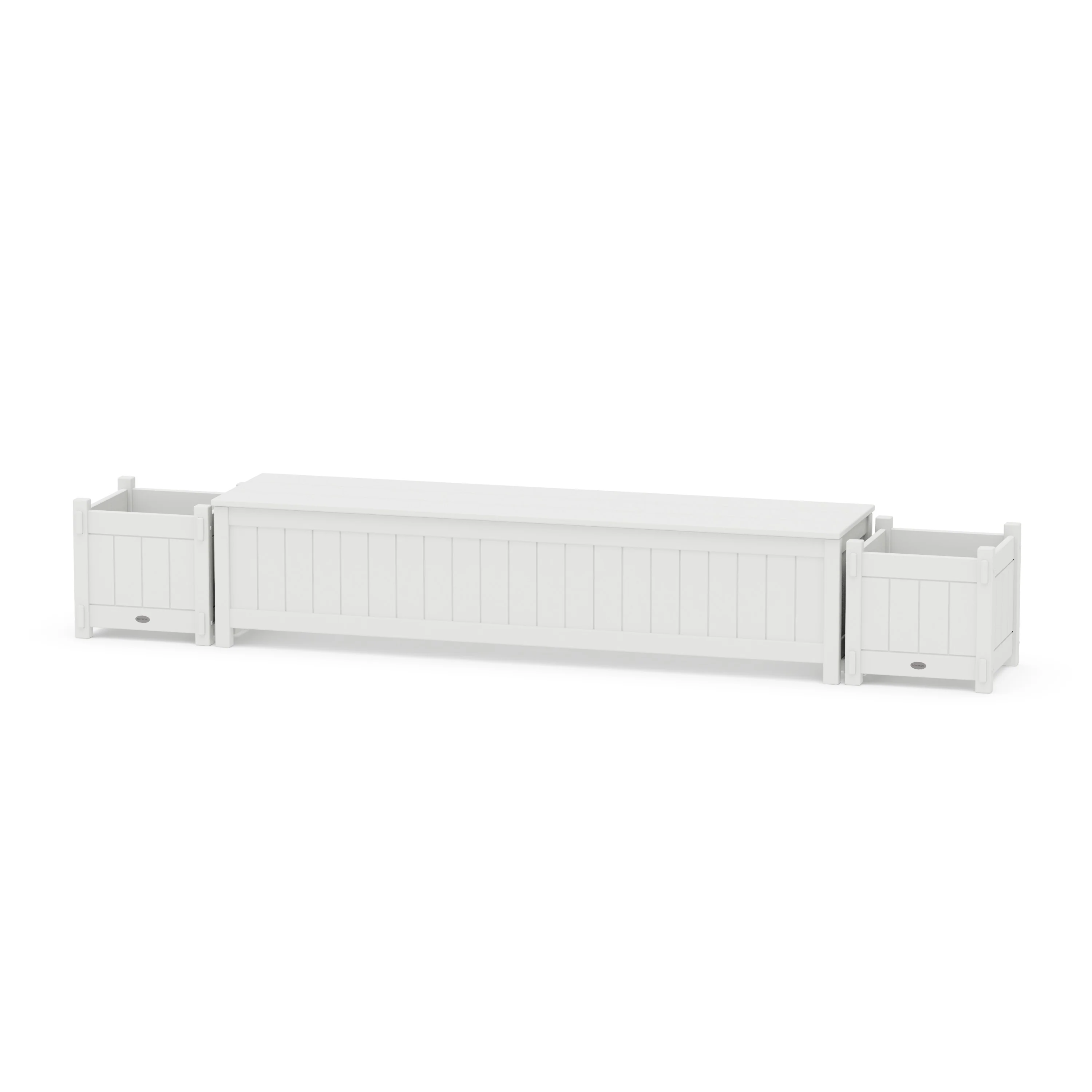 72" Vineyard Straight Planter Storage Bench Set - Image 3