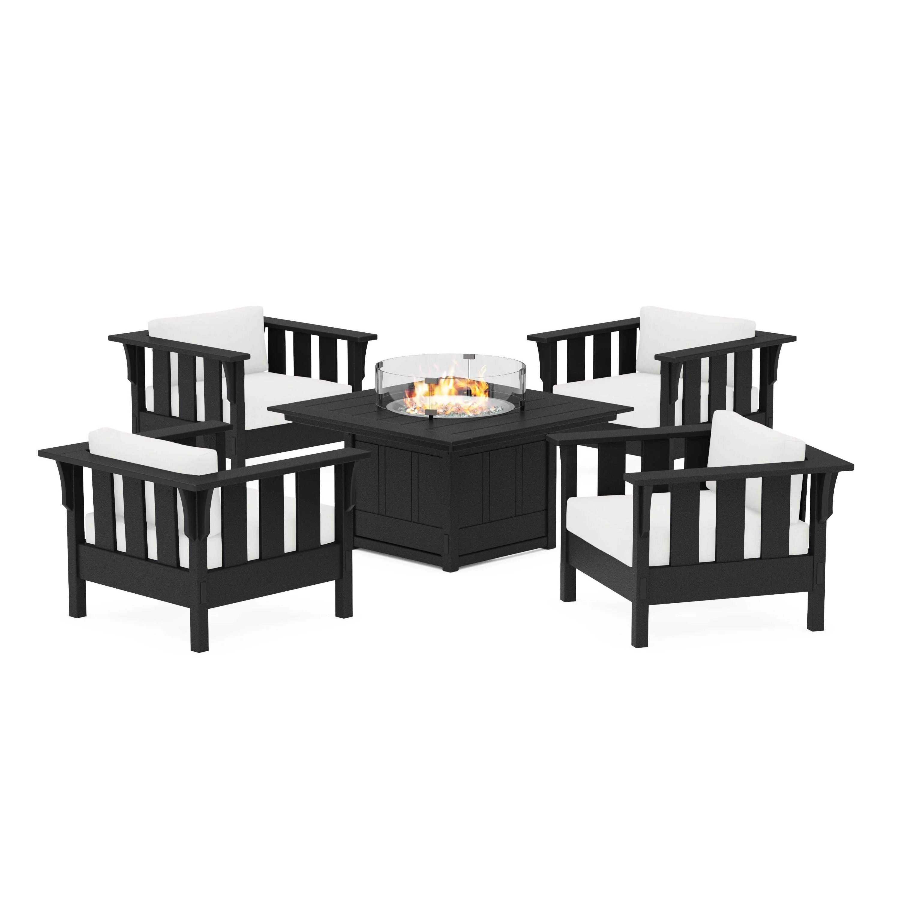 Acadia 5-Piece Deep Seating Set with Fire Pit Table - Image 15