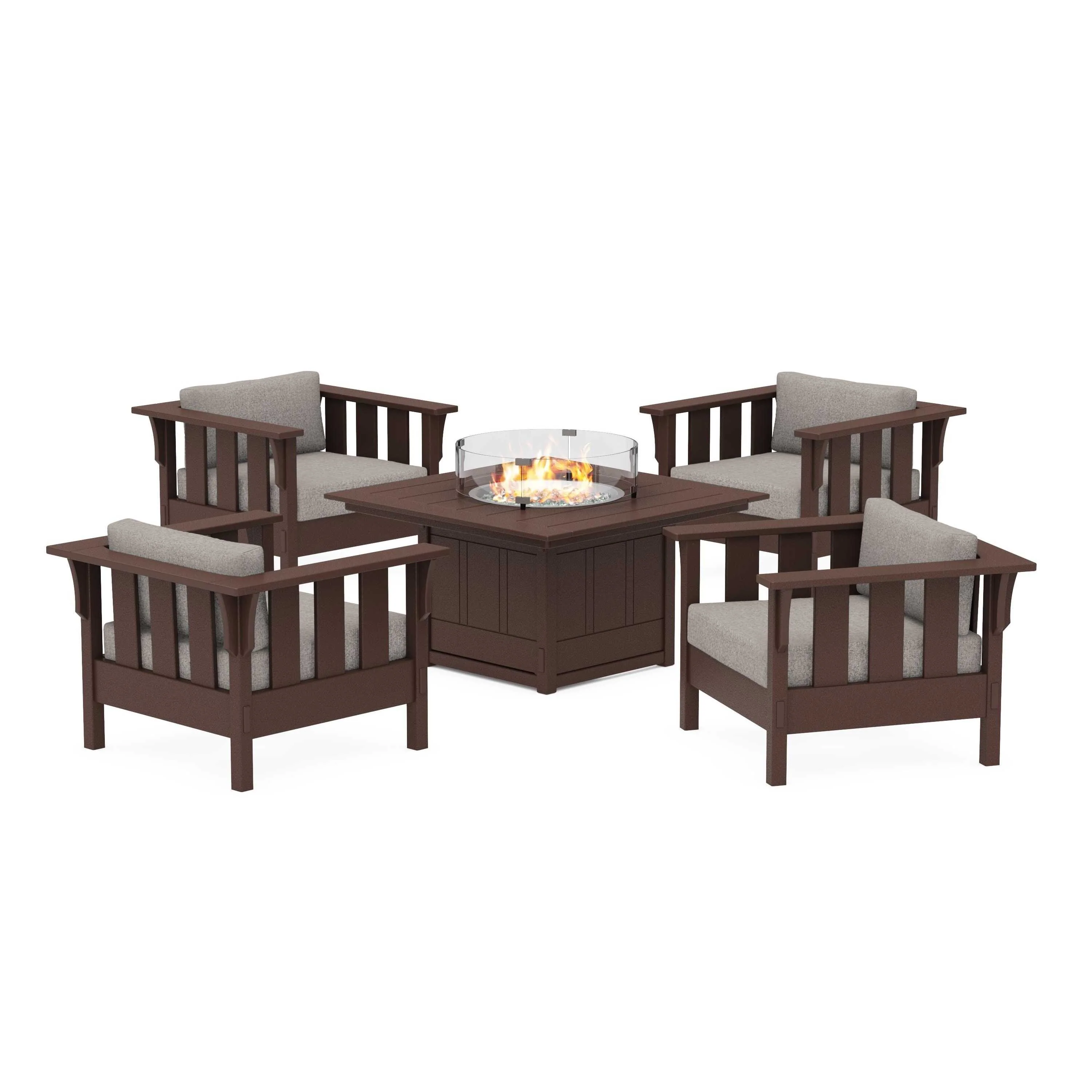 Acadia 5-Piece Deep Seating Set with Fire Pit Table - Image 156