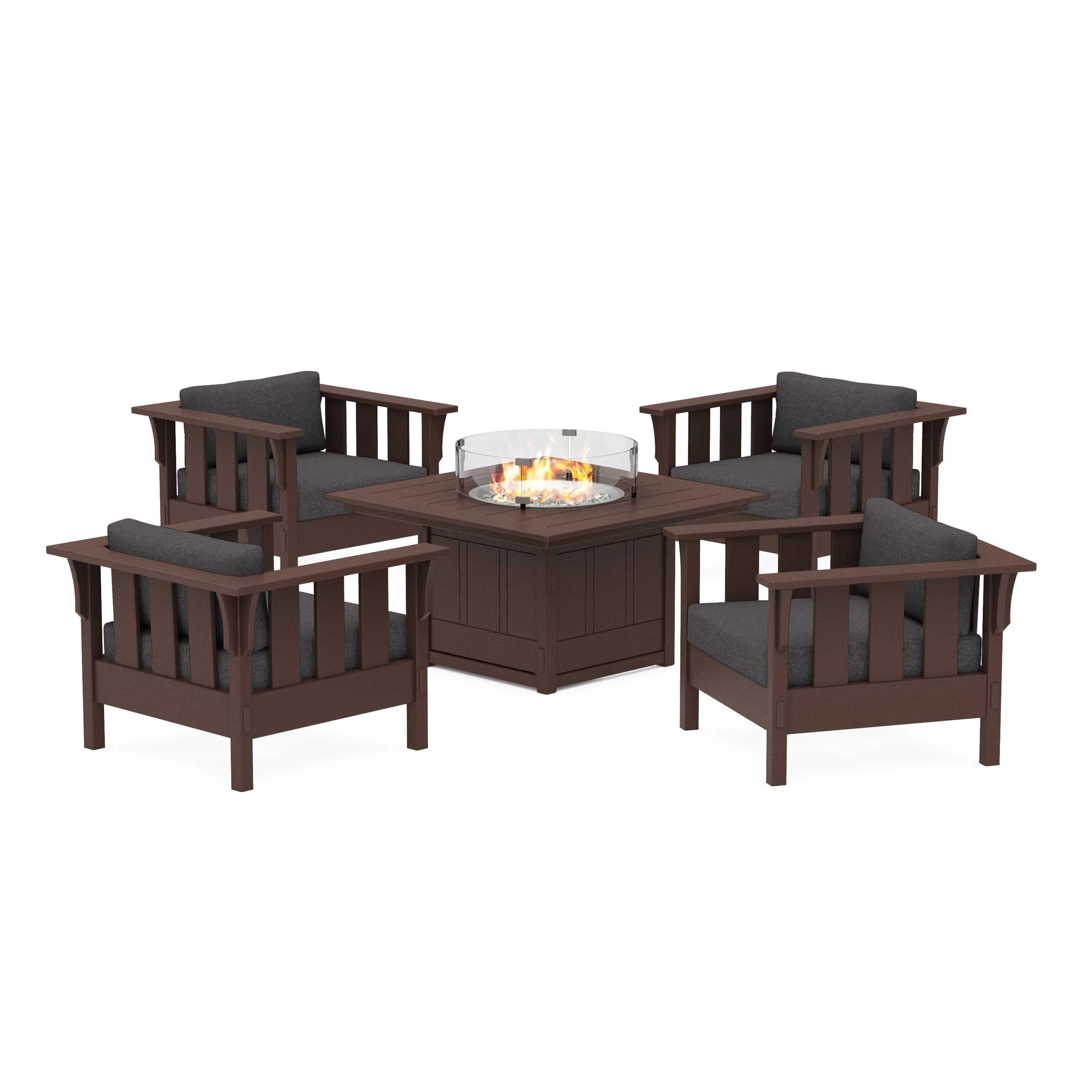 Acadia 5-Piece Deep Seating Set with Fire Pit Table - Image 157