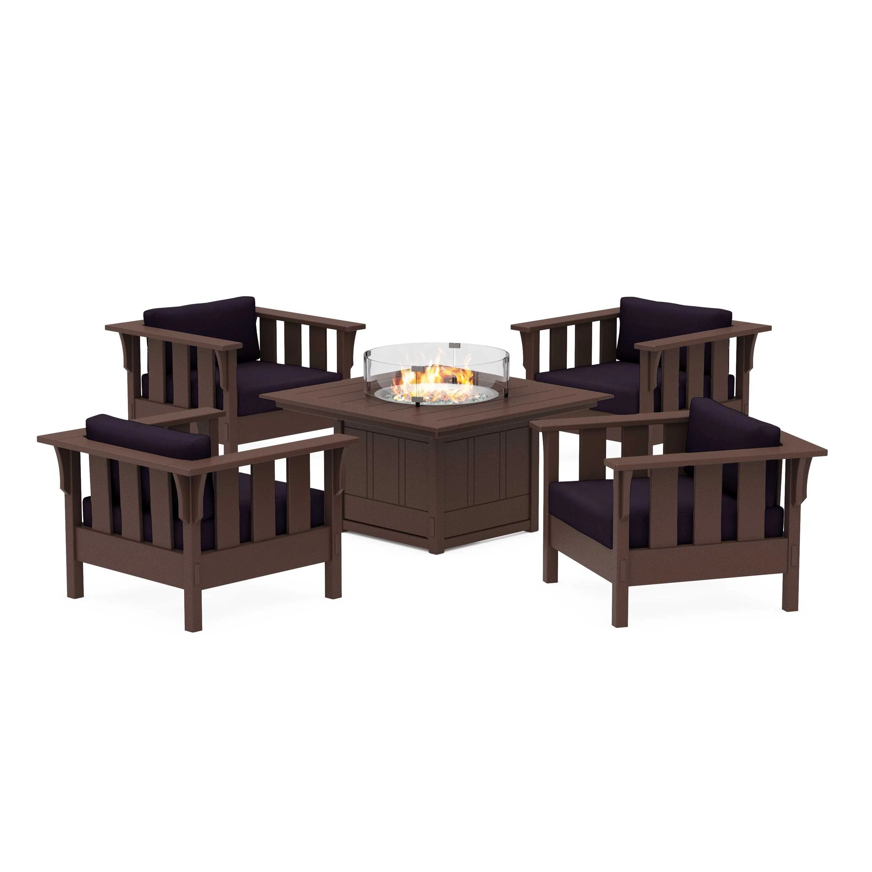 Acadia 5-Piece Deep Seating Set with Fire Pit Table - Image 167