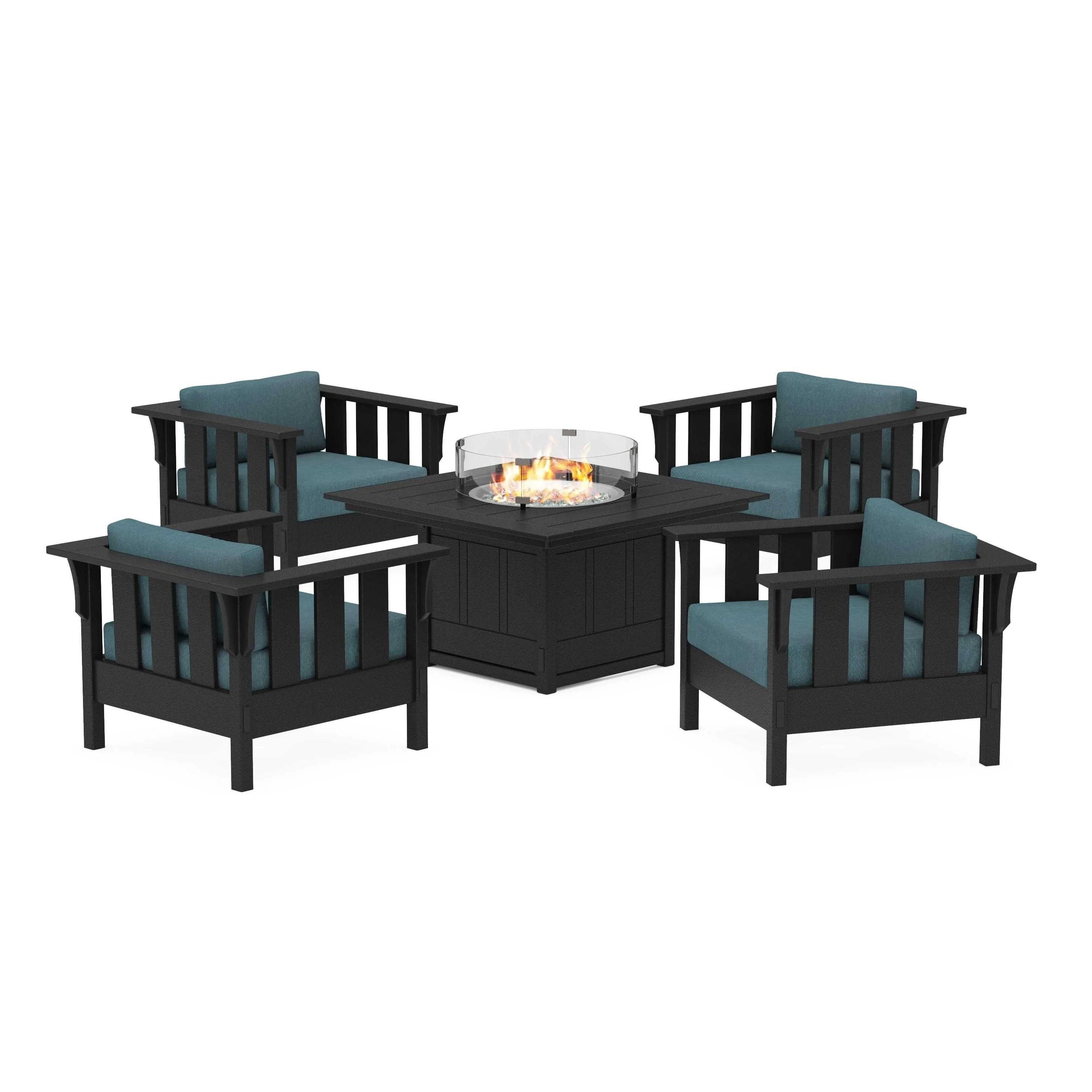 Acadia 5-Piece Deep Seating Set with Fire Pit Table - Image 17