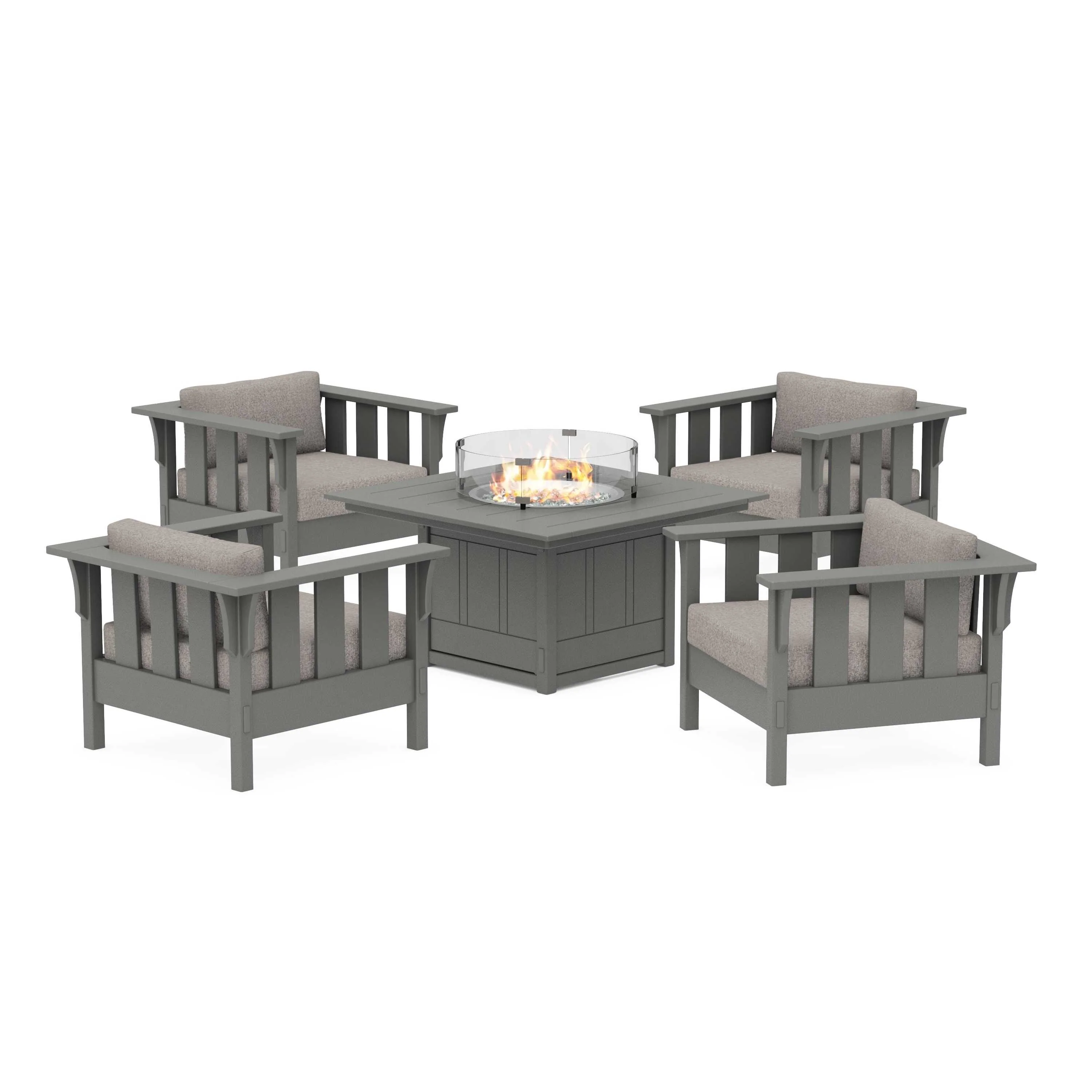 Acadia 5-Piece Deep Seating Set with Fire Pit Table - Image 178