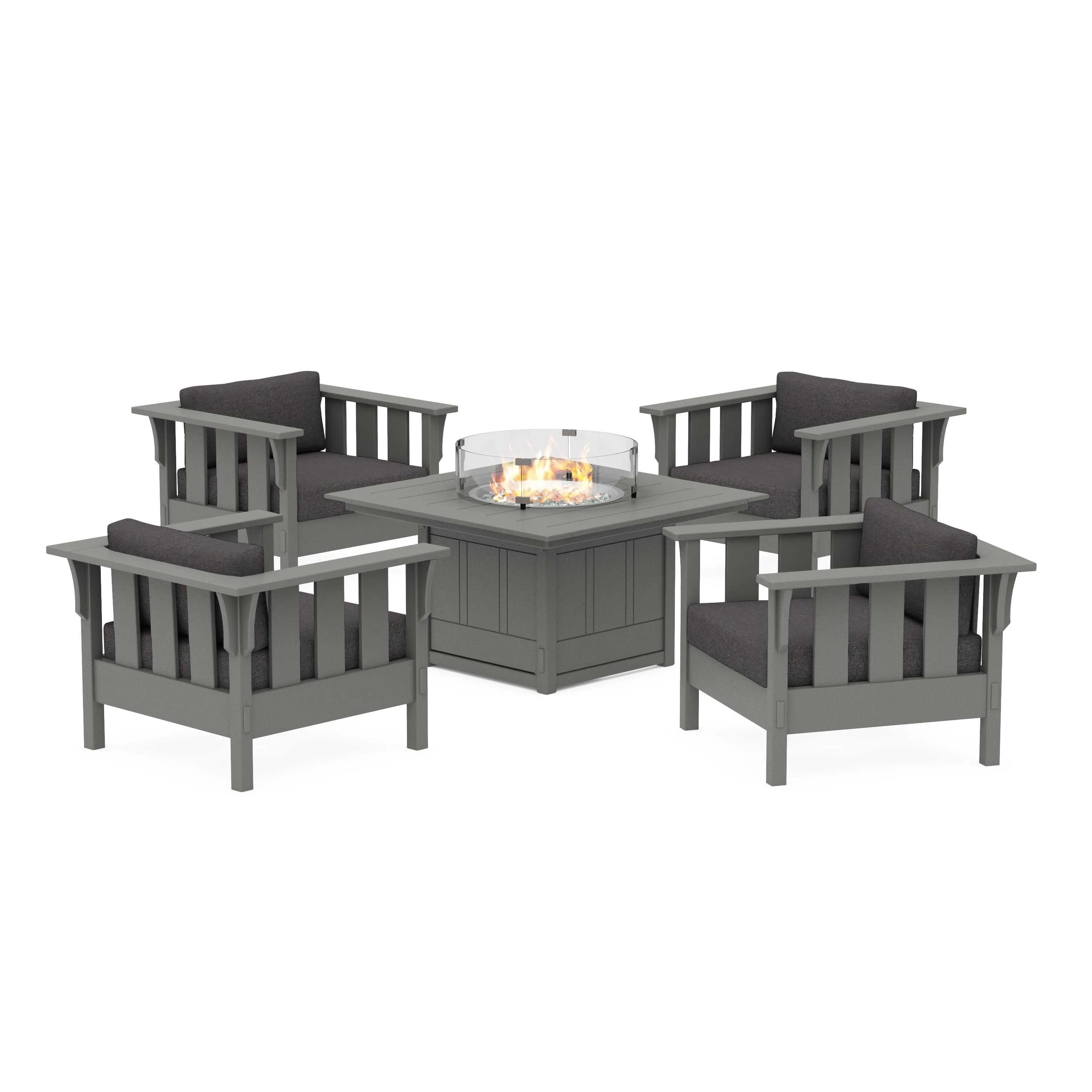 Acadia 5-Piece Deep Seating Set with Fire Pit Table - Image 179