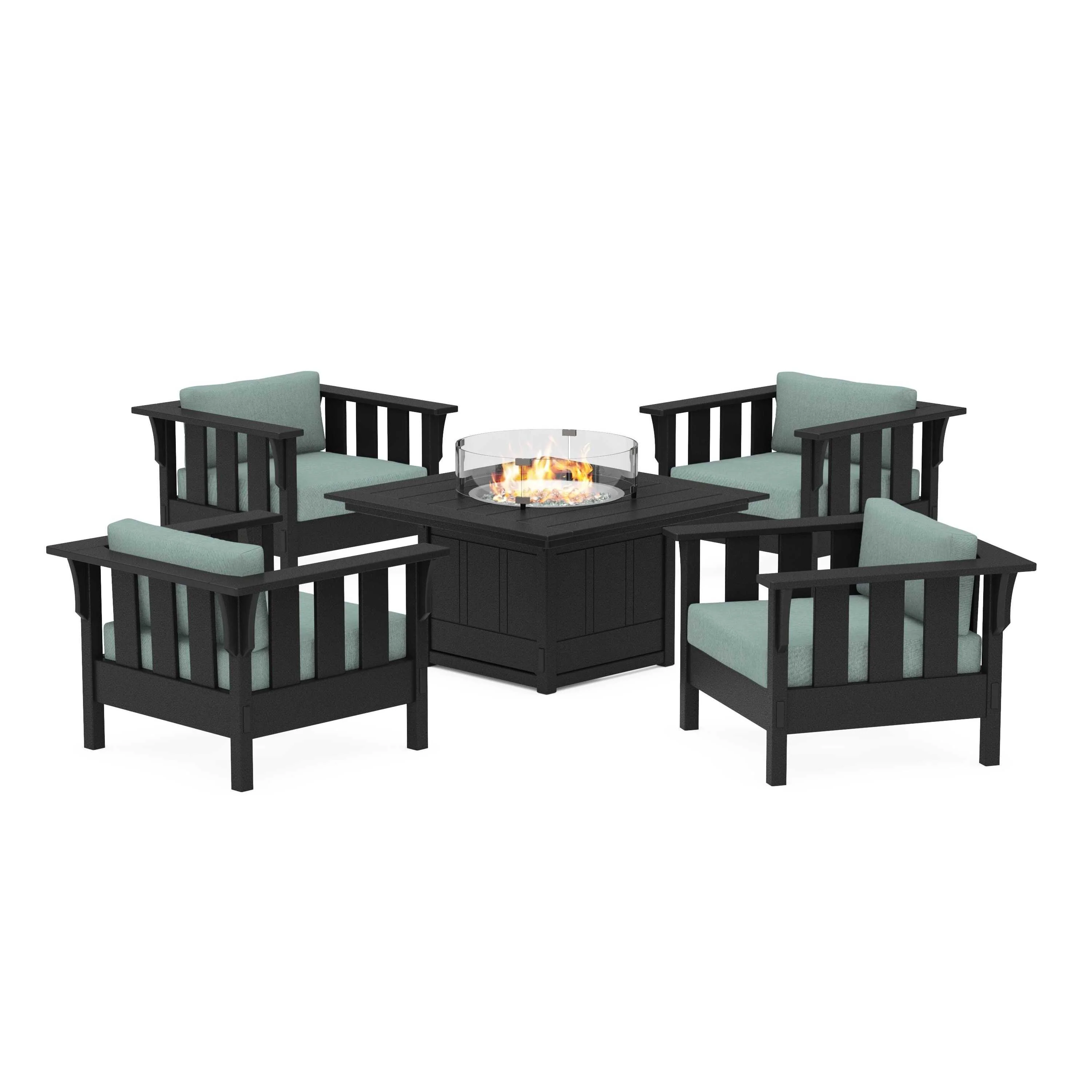 Acadia 5-Piece Deep Seating Set with Fire Pit Table - Image 18