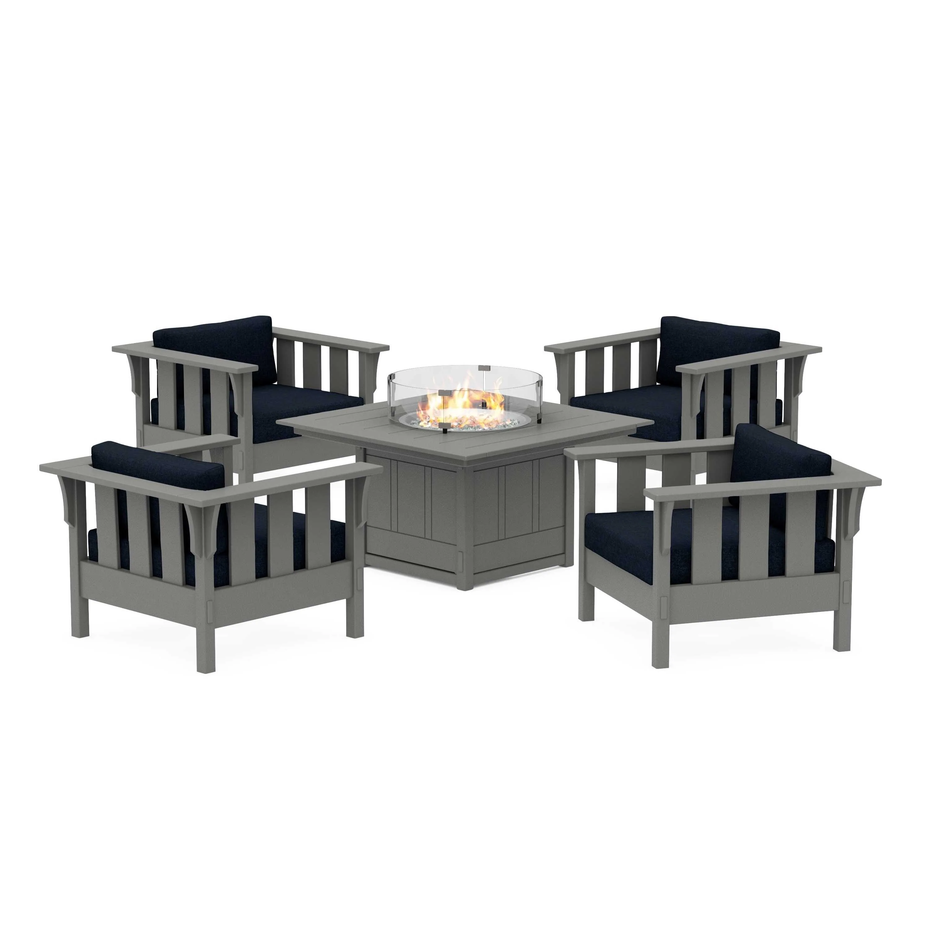 Acadia 5-Piece Deep Seating Set with Fire Pit Table - Image 180