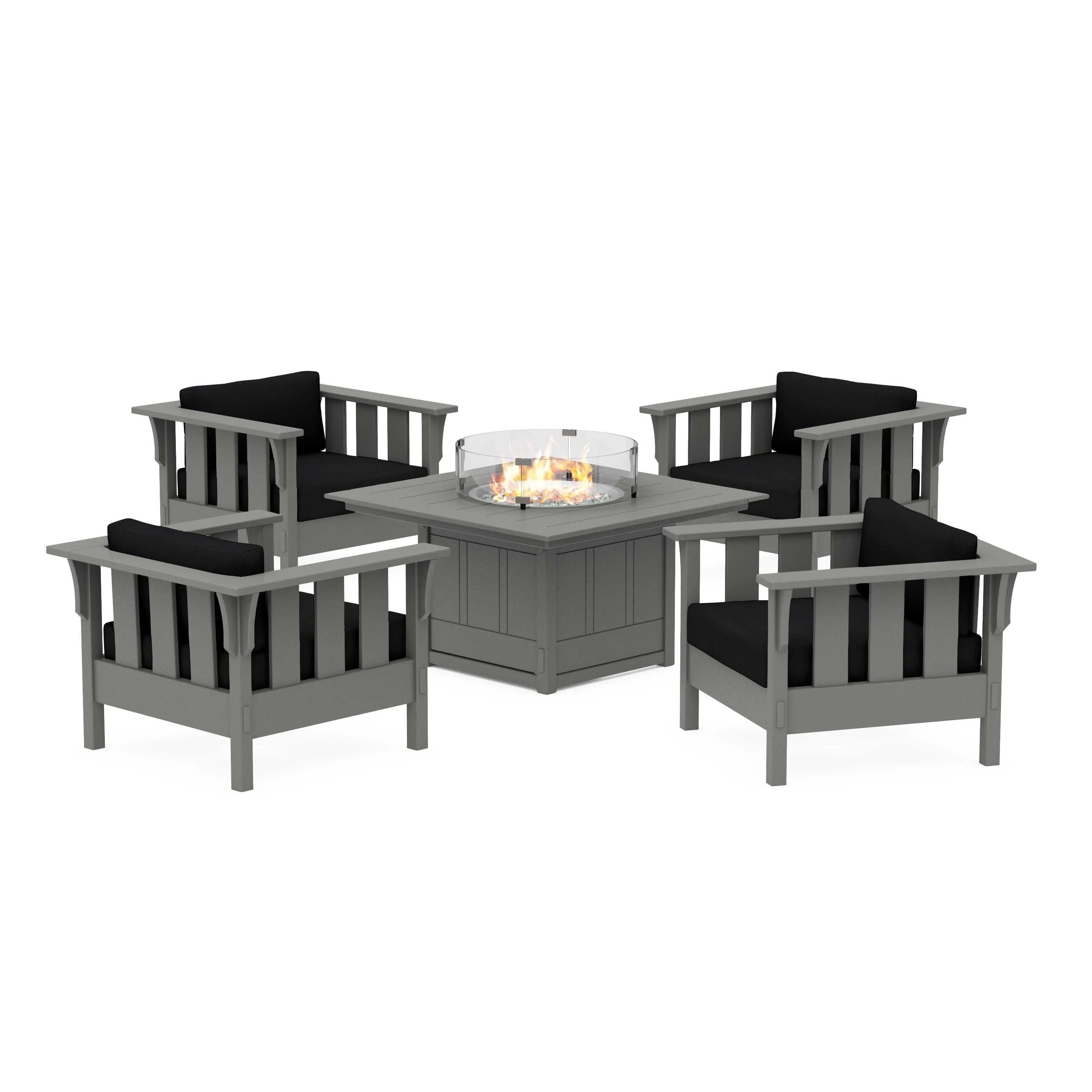 Acadia 5-Piece Deep Seating Set with Fire Pit Table - Image 183