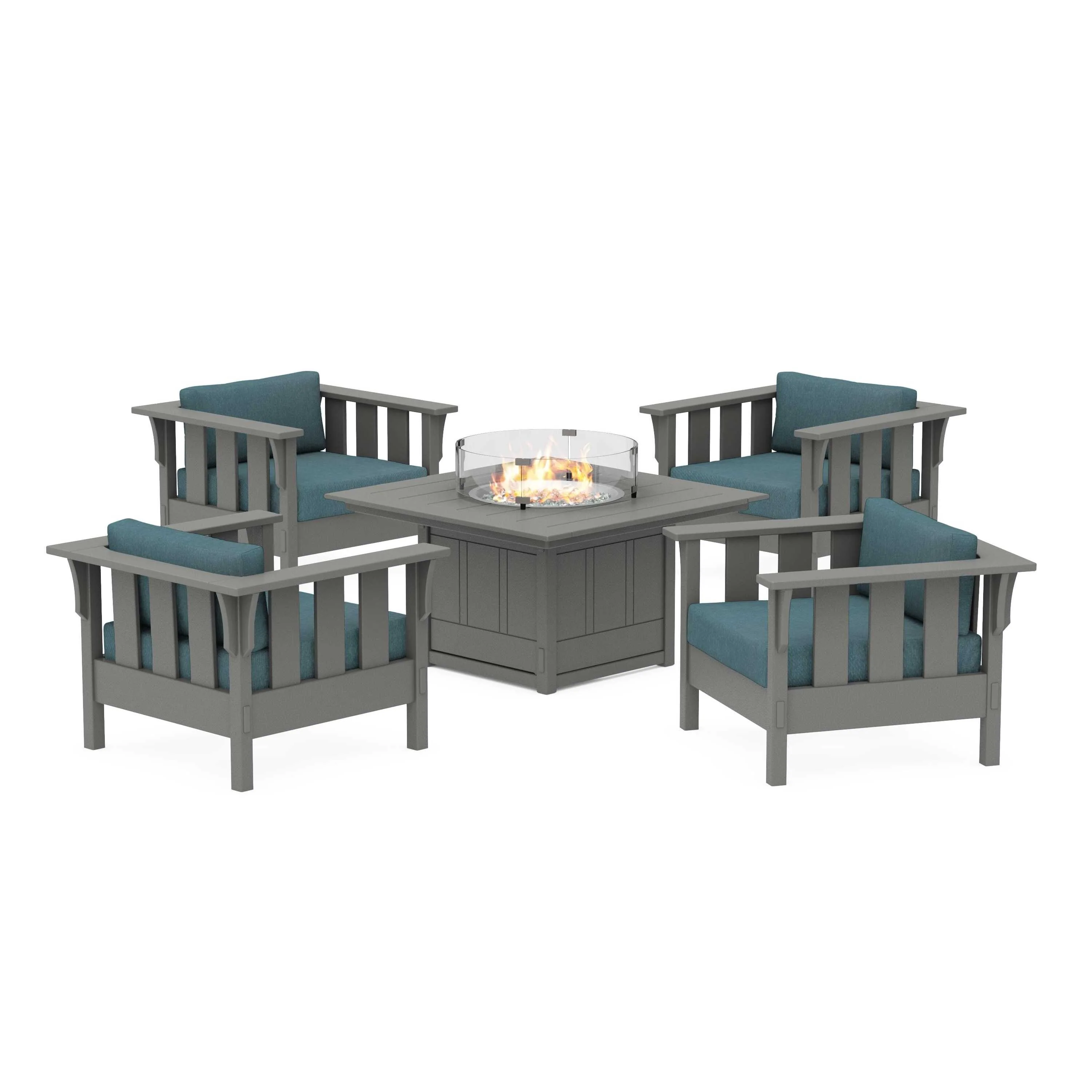 Acadia 5-Piece Deep Seating Set with Fire Pit Table - Image 184