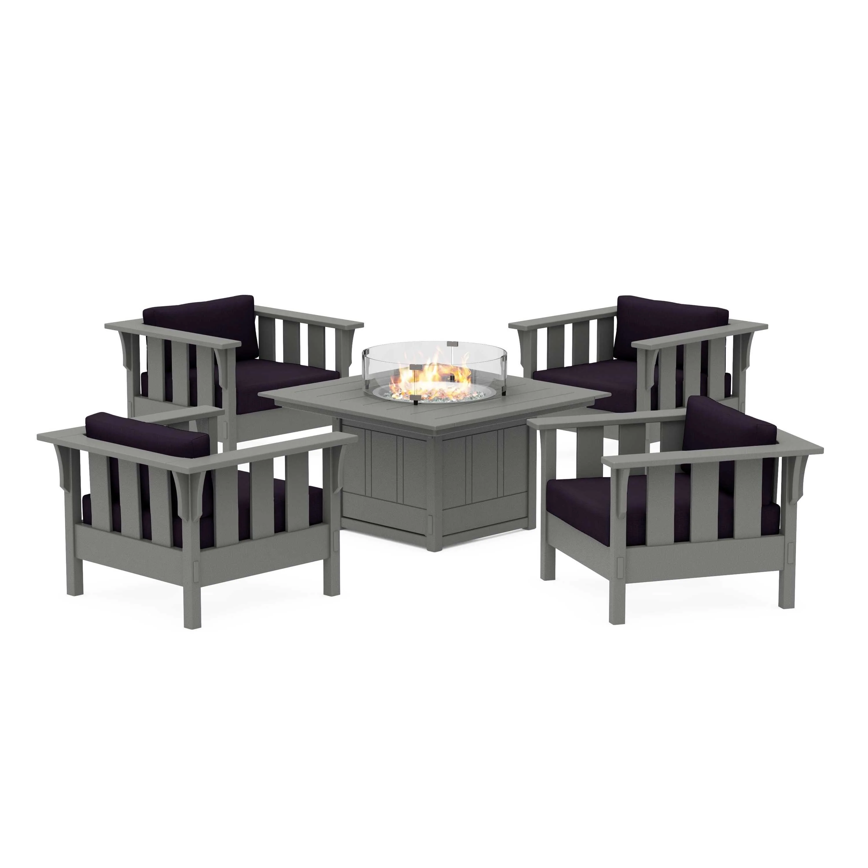 Acadia 5-Piece Deep Seating Set with Fire Pit Table - Image 188