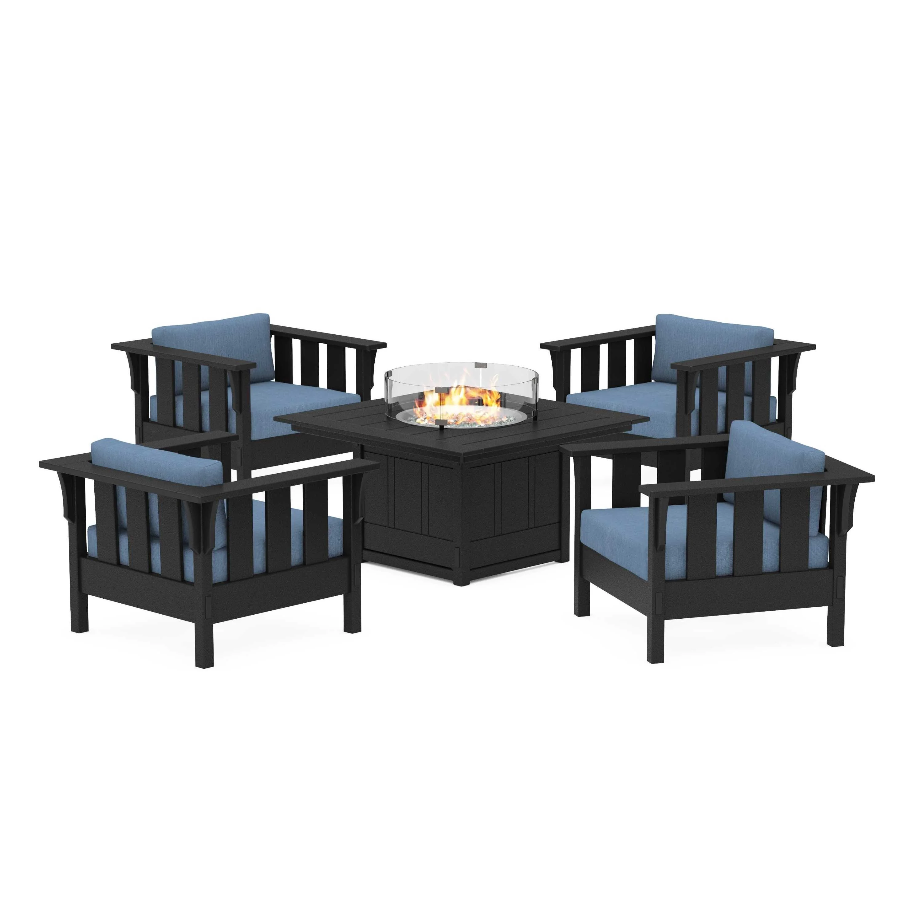 Acadia 5-Piece Deep Seating Set with Fire Pit Table - Image 19