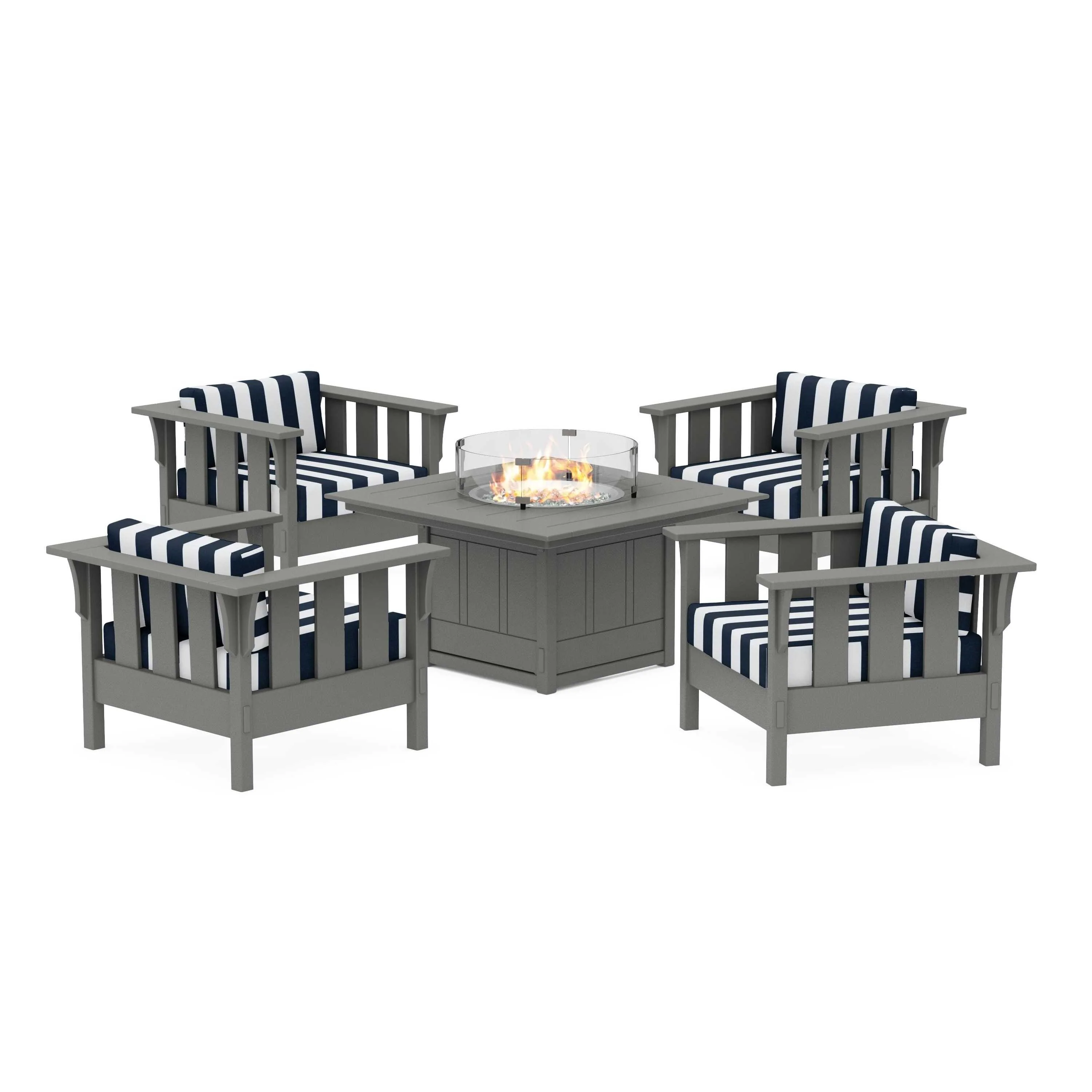 Acadia 5-Piece Deep Seating Set with Fire Pit Table - Image 191