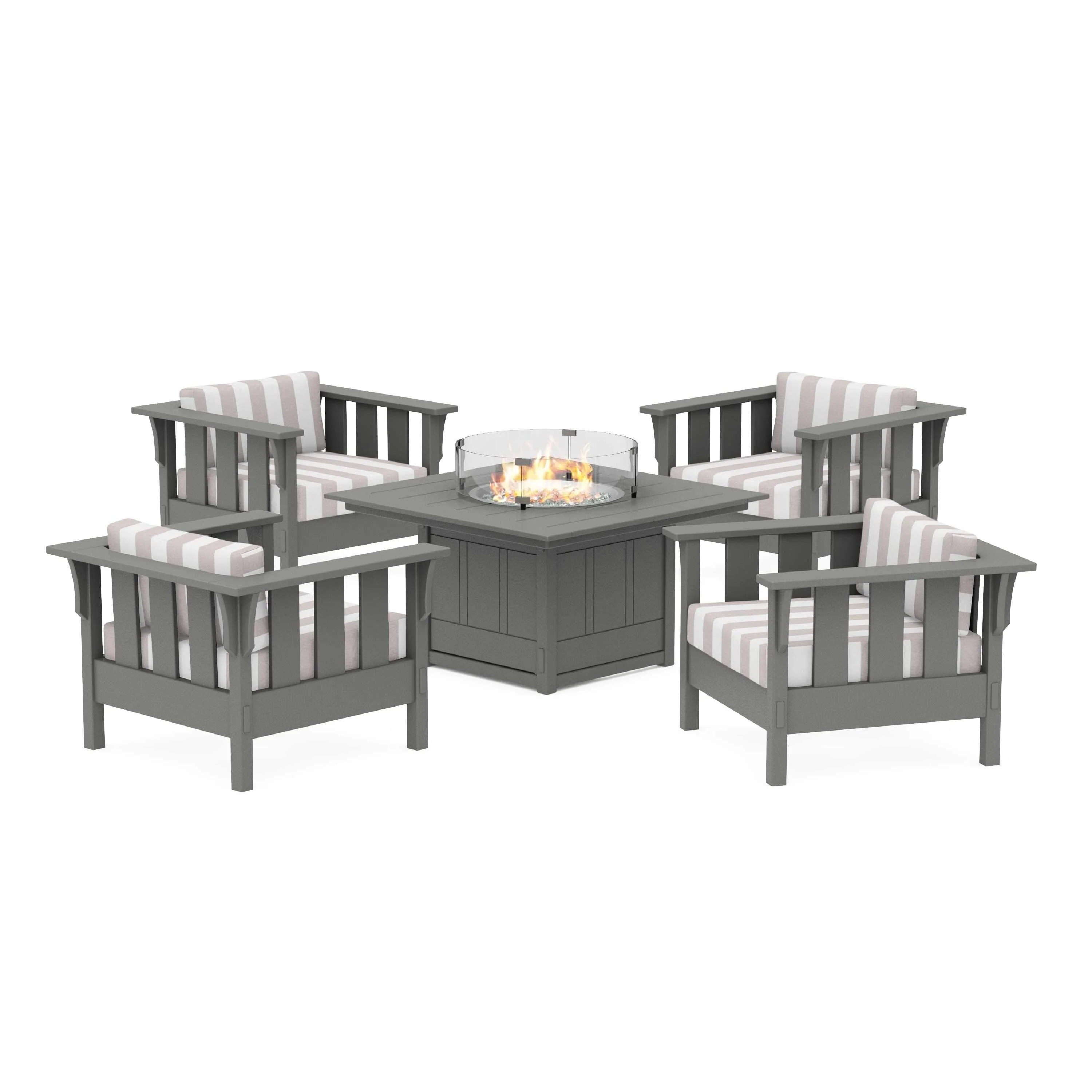 Acadia 5-Piece Deep Seating Set with Fire Pit Table - Image 193