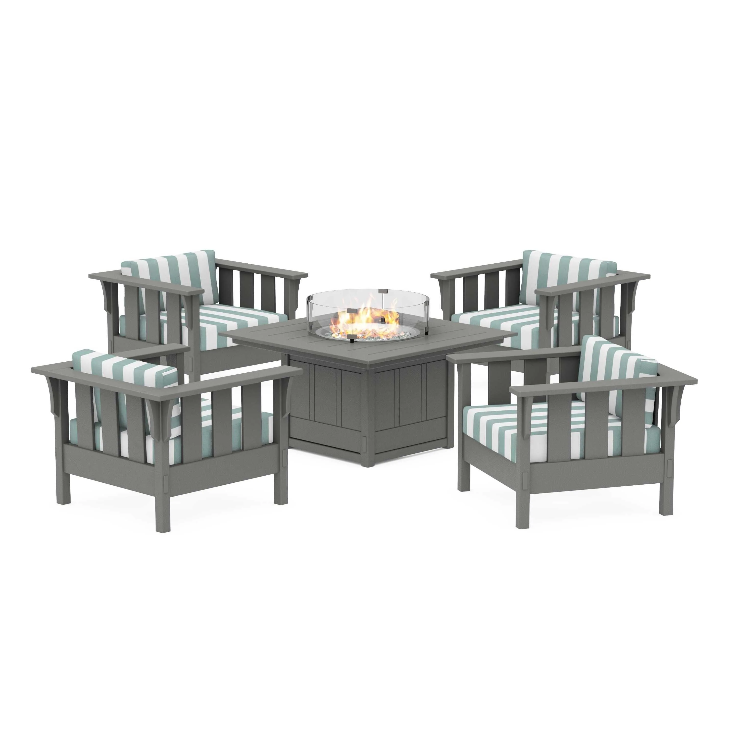 Acadia 5-Piece Deep Seating Set with Fire Pit Table - Image 194