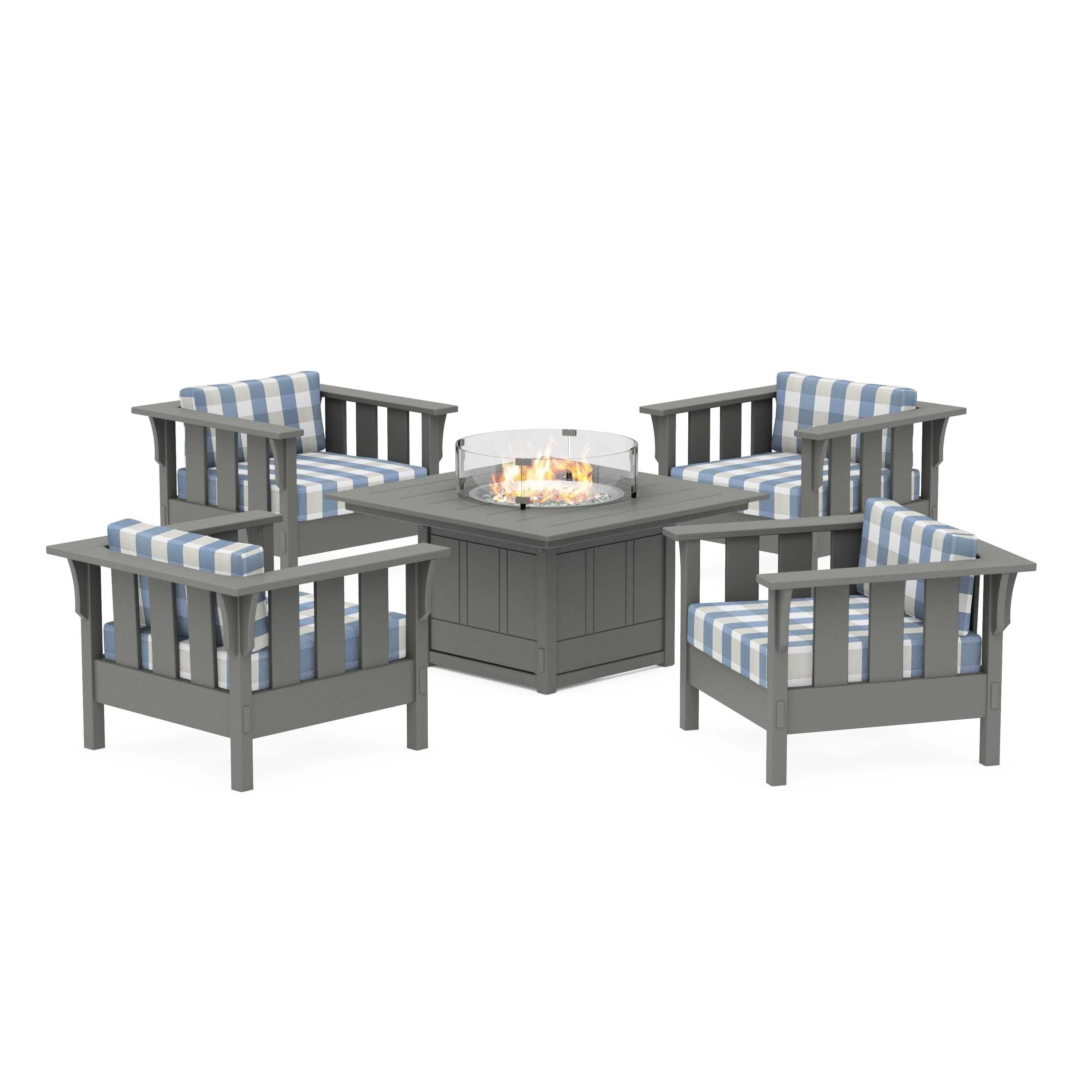 Acadia 5-Piece Deep Seating Set with Fire Pit Table - Image 202
