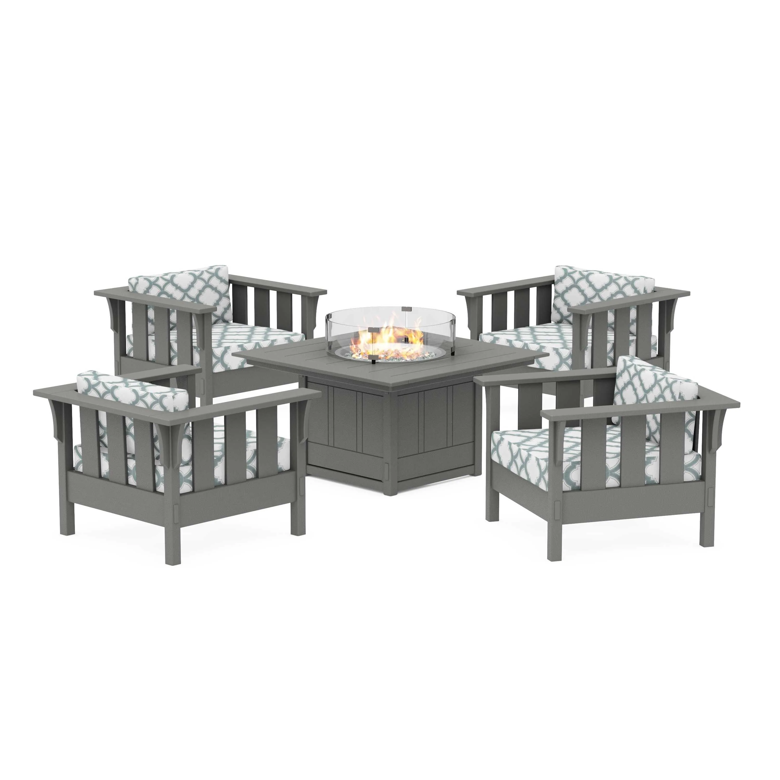 Acadia 5-Piece Deep Seating Set with Fire Pit Table - Image 203