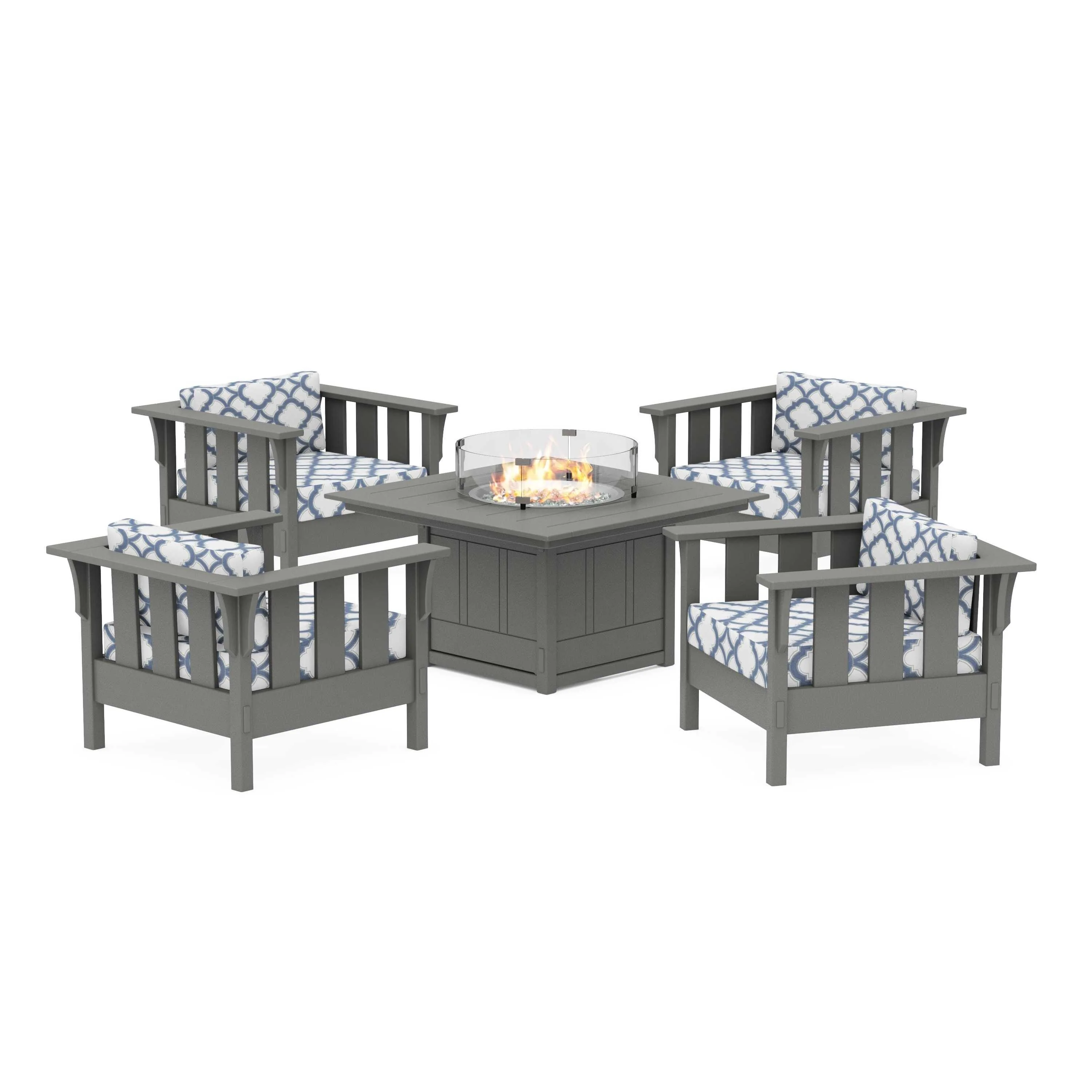 Acadia 5-Piece Deep Seating Set with Fire Pit Table - Image 204