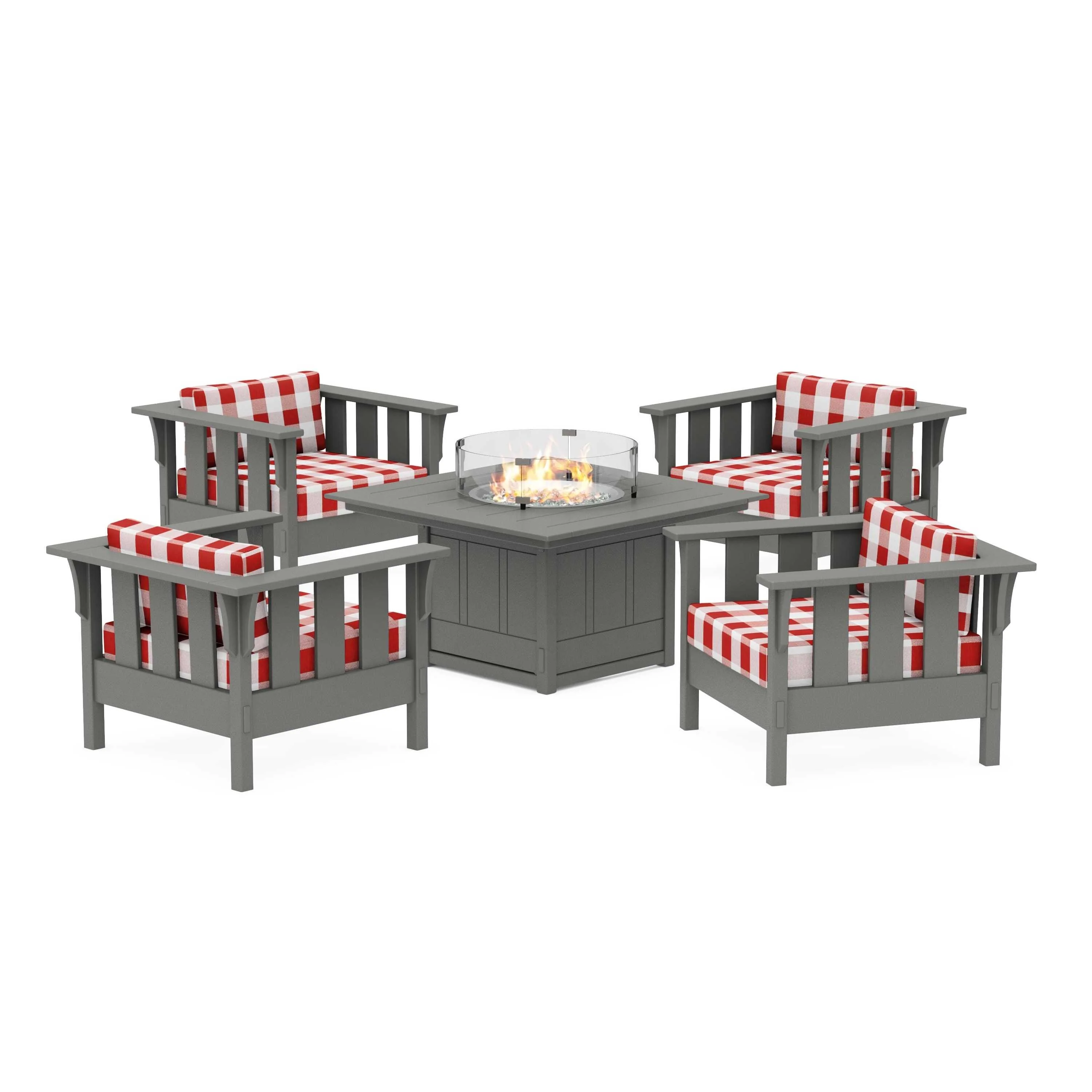 Acadia 5-Piece Deep Seating Set with Fire Pit Table - Image 205