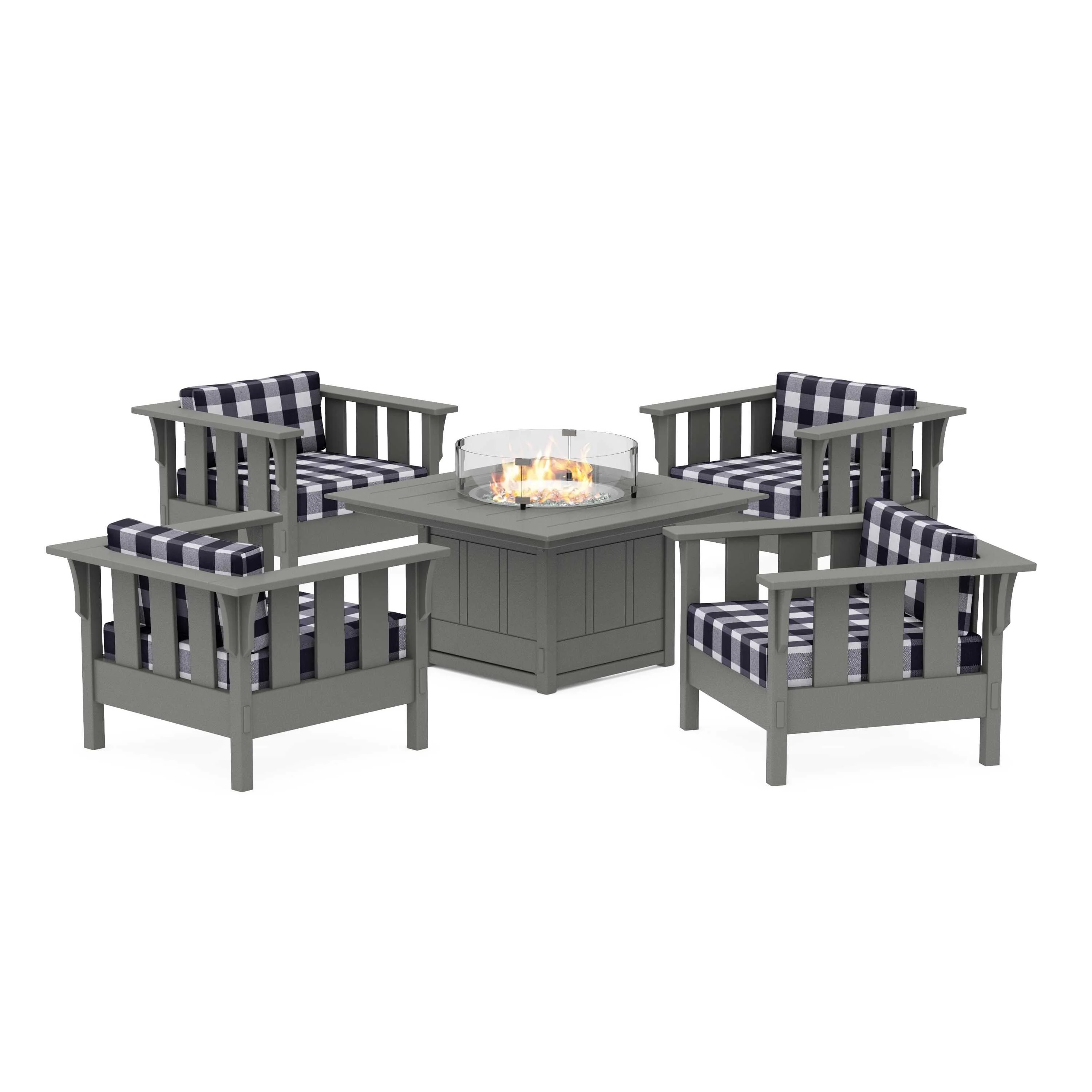 Acadia 5-Piece Deep Seating Set with Fire Pit Table - Image 206