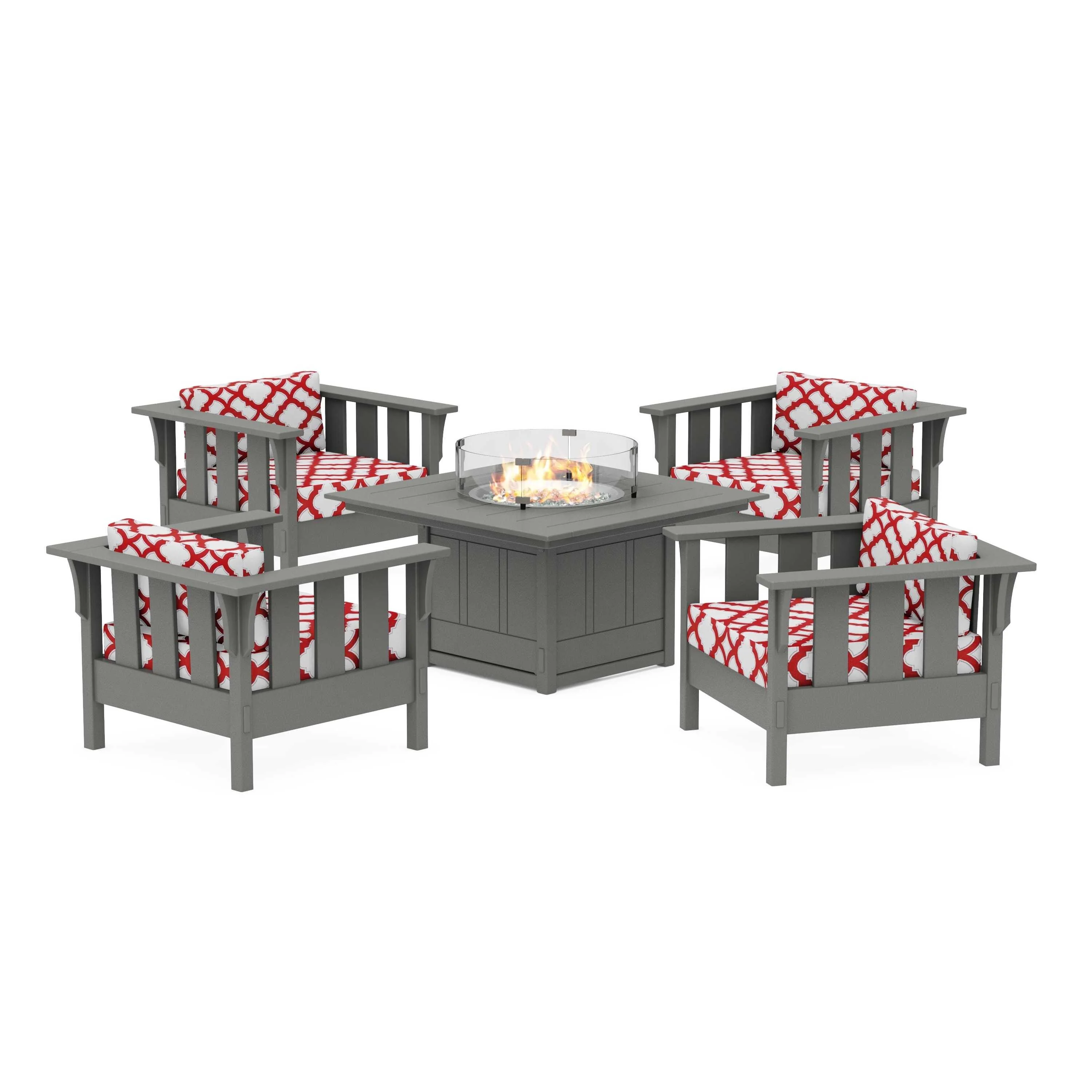 Acadia 5-Piece Deep Seating Set with Fire Pit Table - Image 207