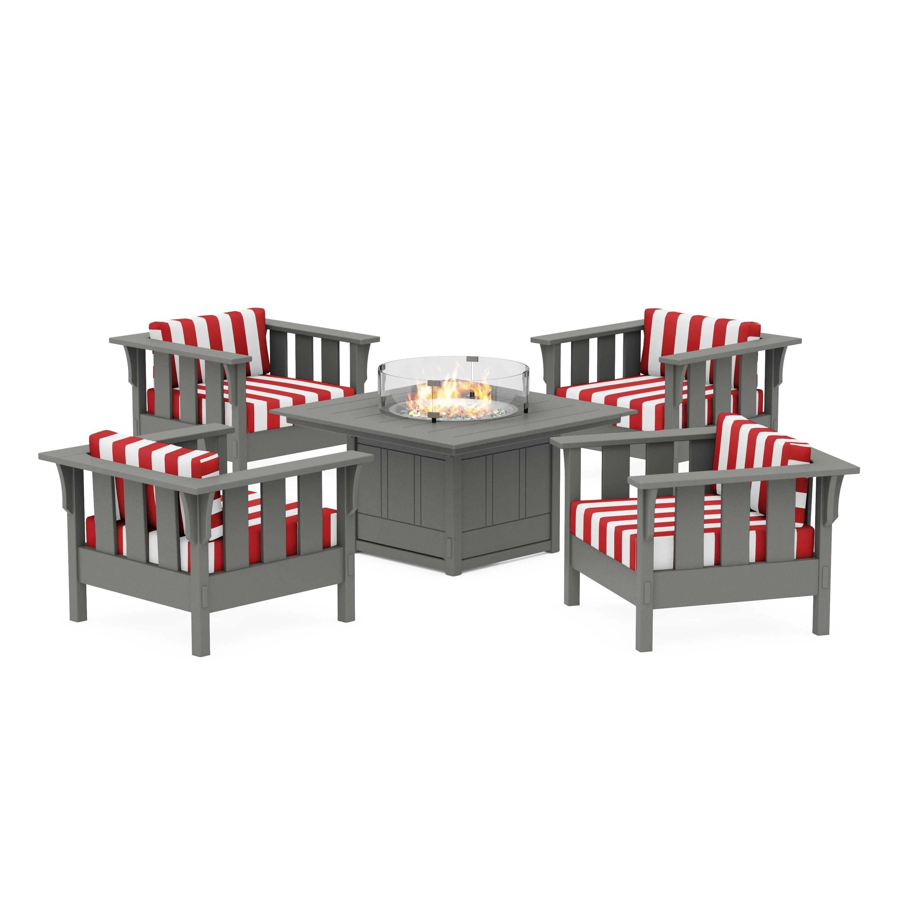 Acadia 5-Piece Deep Seating Set with Fire Pit Table - Image 209
