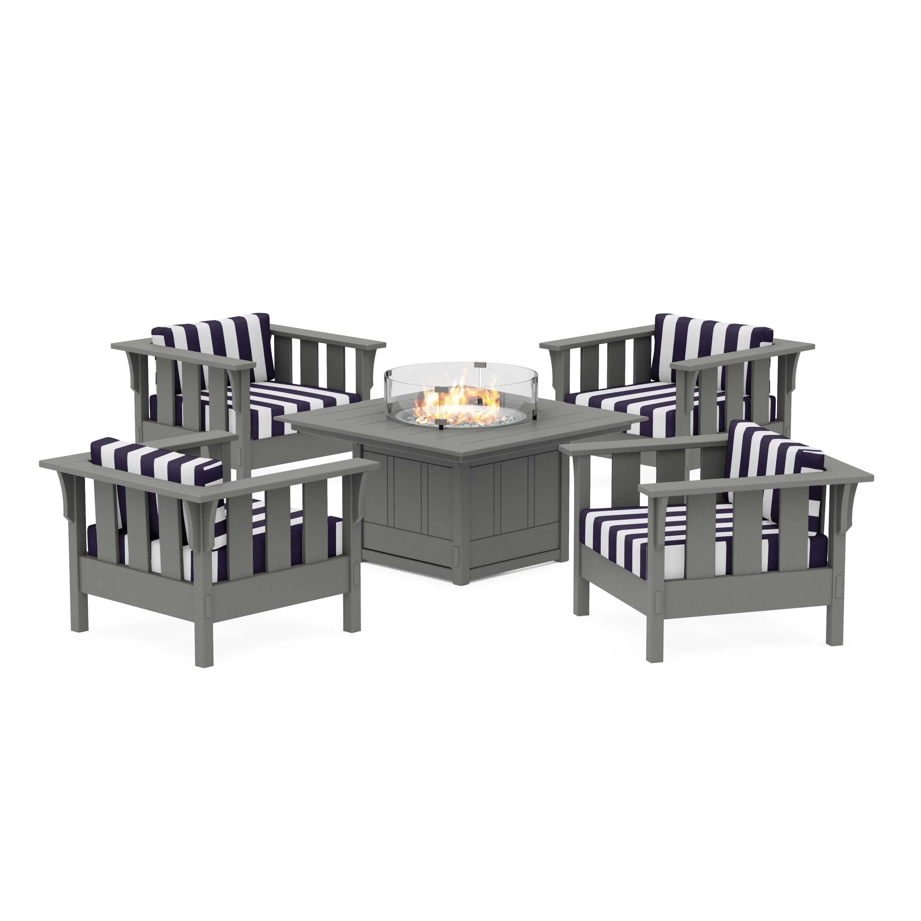 Acadia 5-Piece Deep Seating Set with Fire Pit Table - Image 210