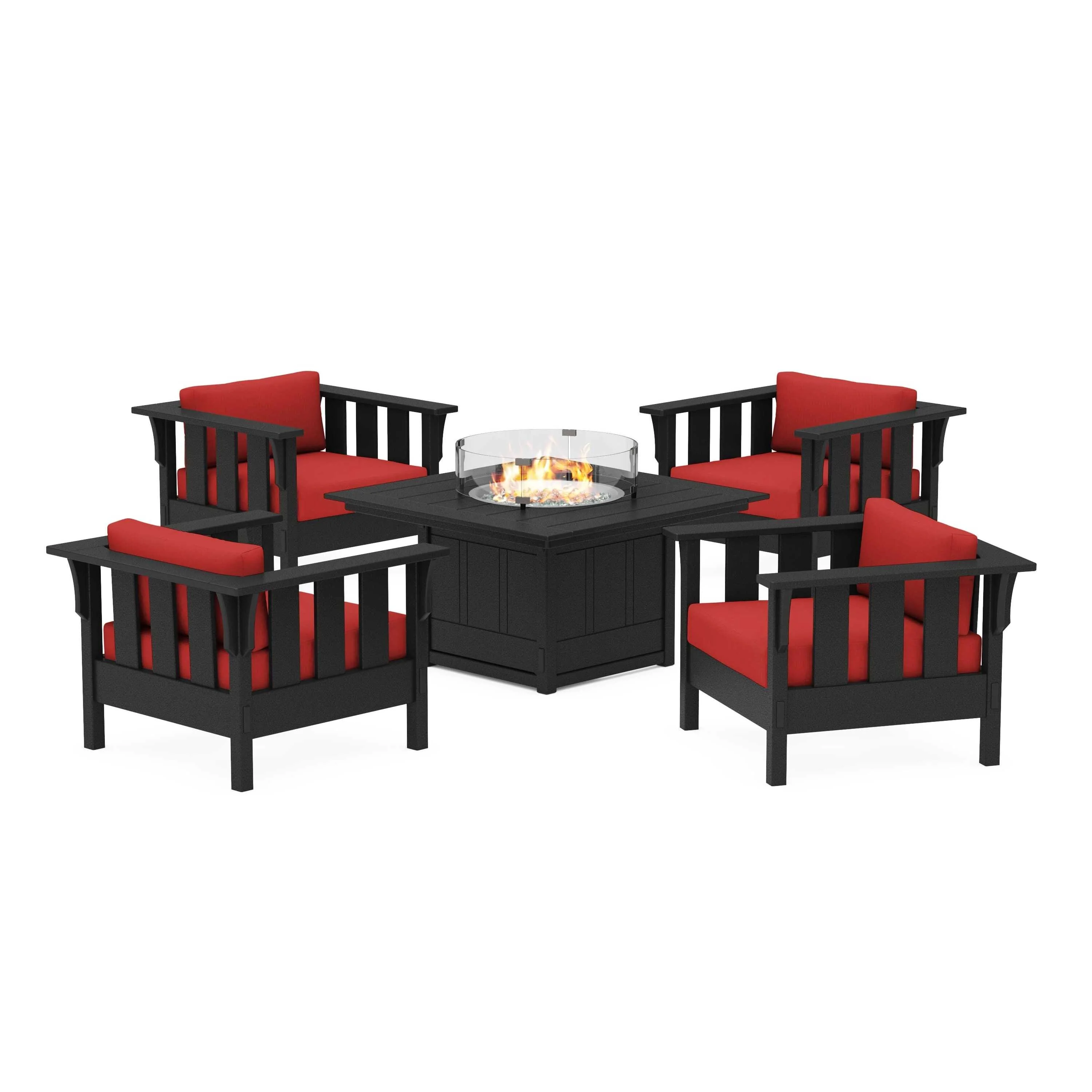 Acadia 5-Piece Deep Seating Set with Fire Pit Table - Image 22