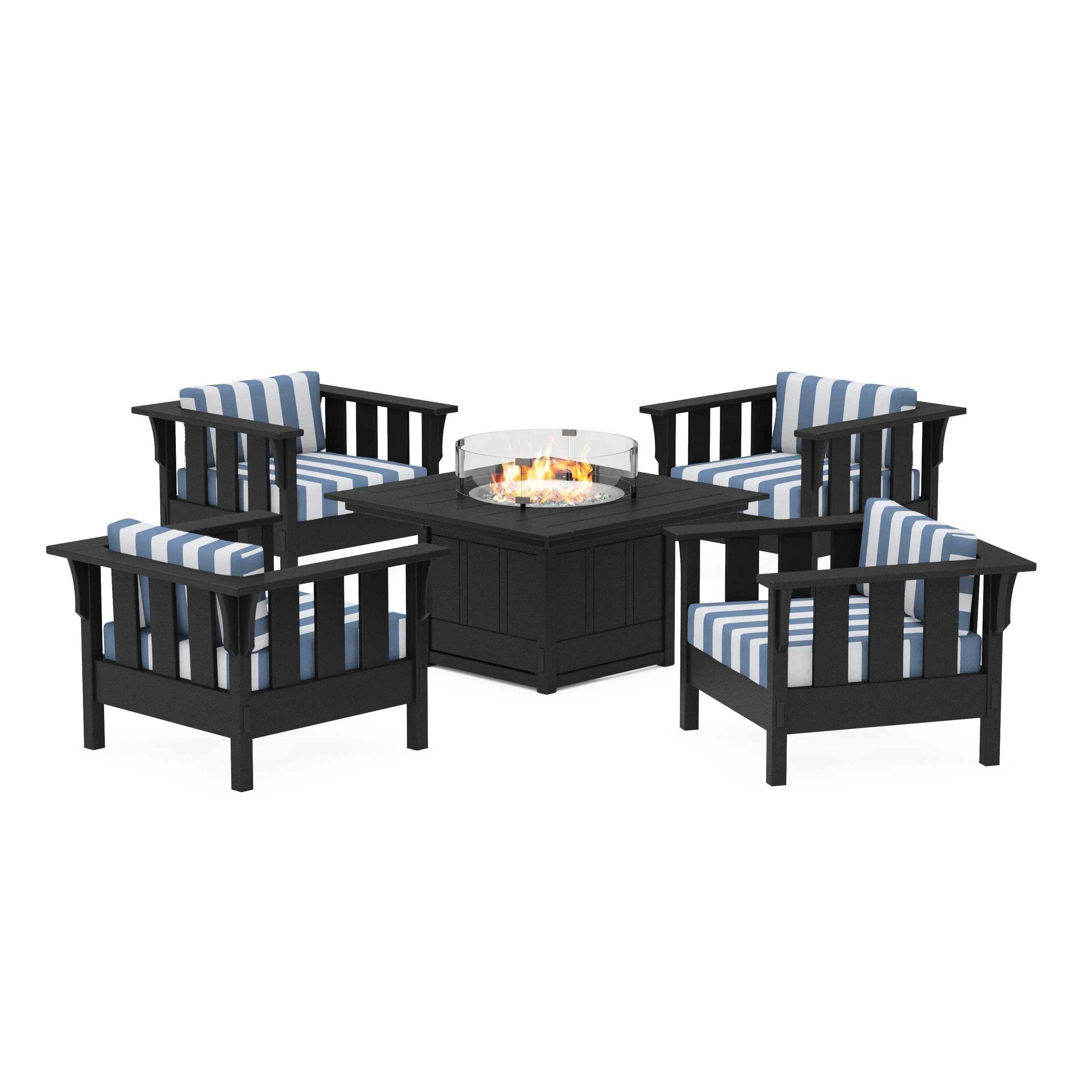 Acadia 5-Piece Deep Seating Set with Fire Pit Table - Image 23