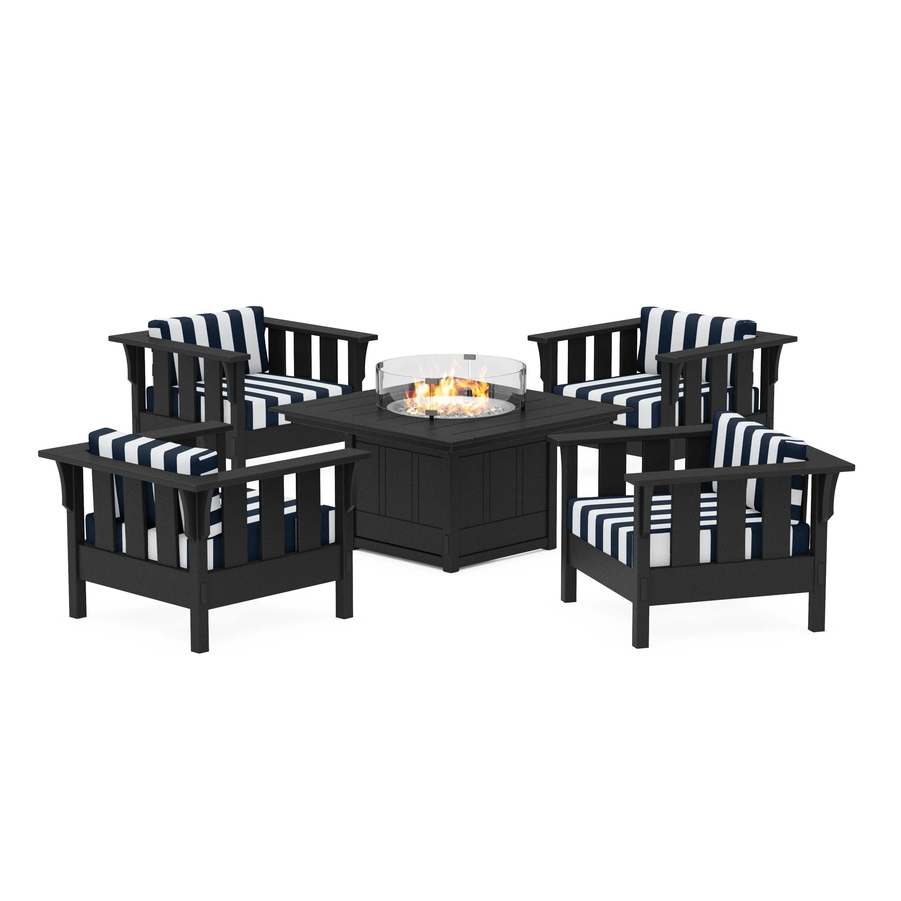 Acadia 5-Piece Deep Seating Set with Fire Pit Table - Image 24