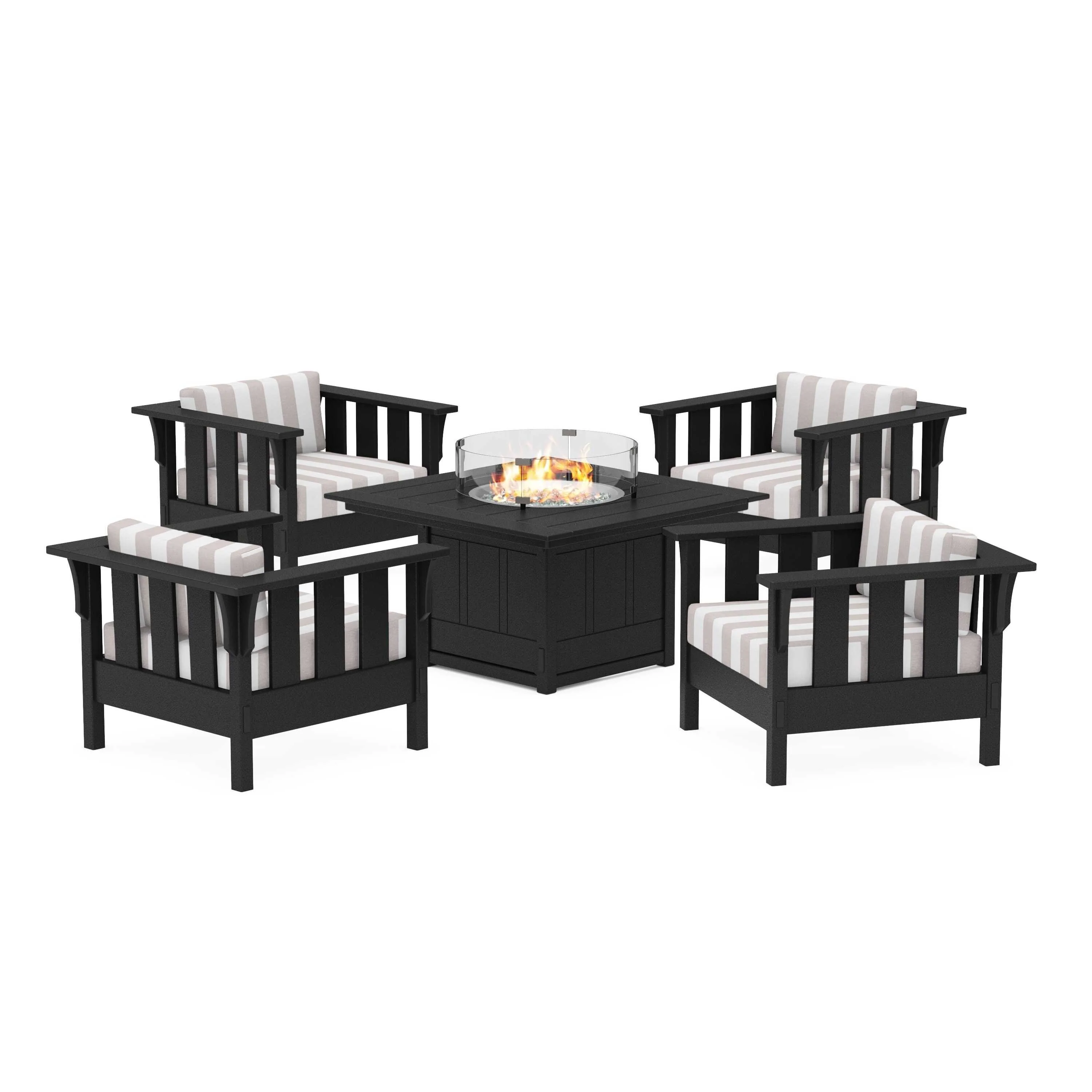 Acadia 5-Piece Deep Seating Set with Fire Pit Table - Image 26