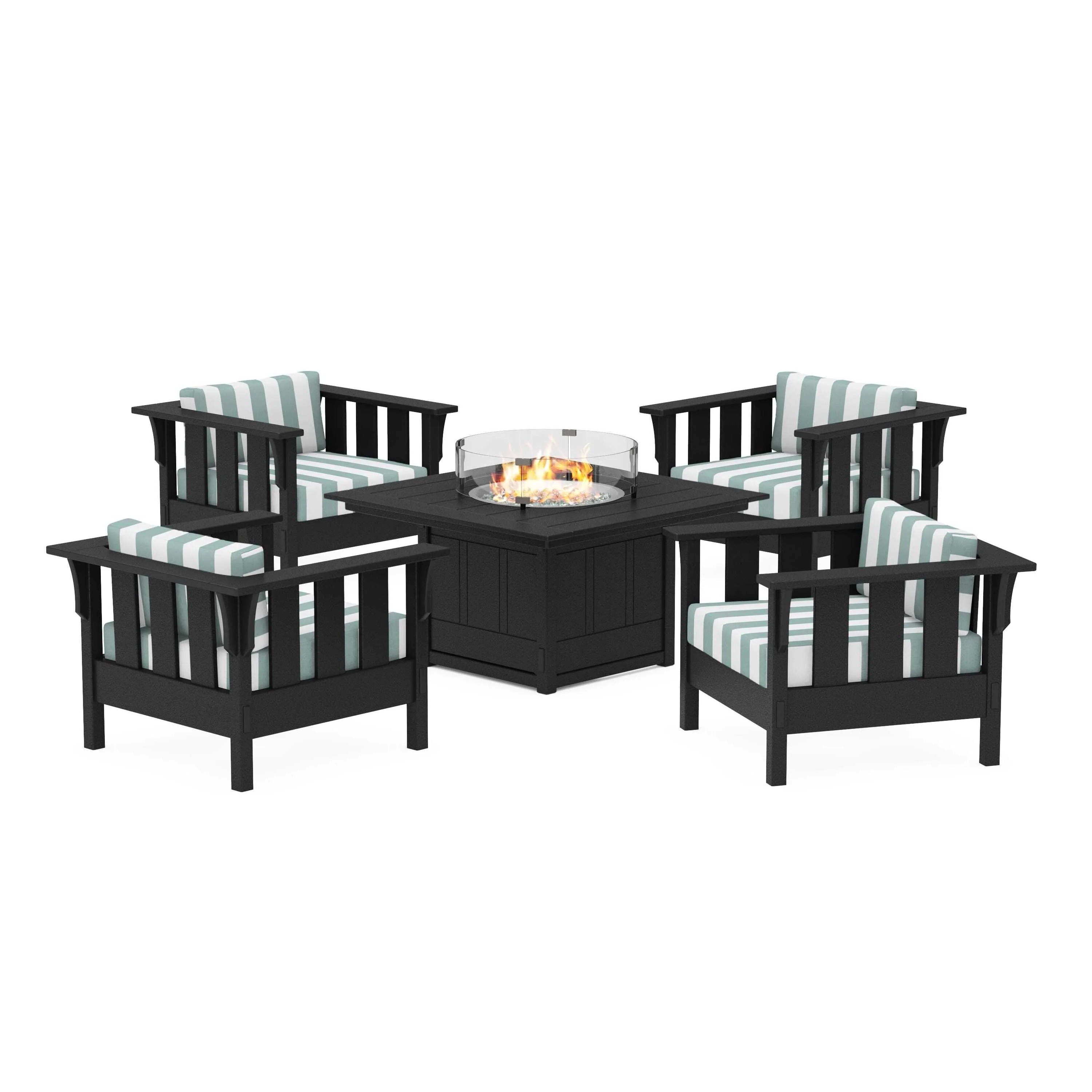 Acadia 5-Piece Deep Seating Set with Fire Pit Table - Image 27