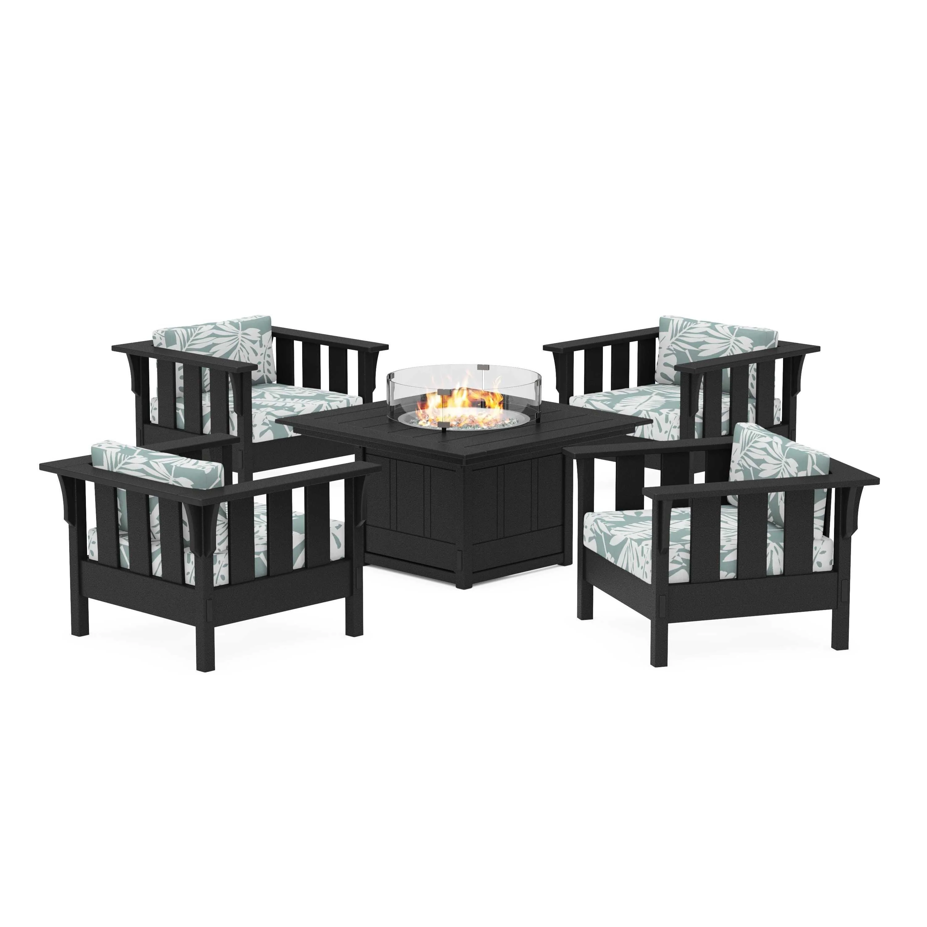 Acadia 5-Piece Deep Seating Set with Fire Pit Table - Image 3