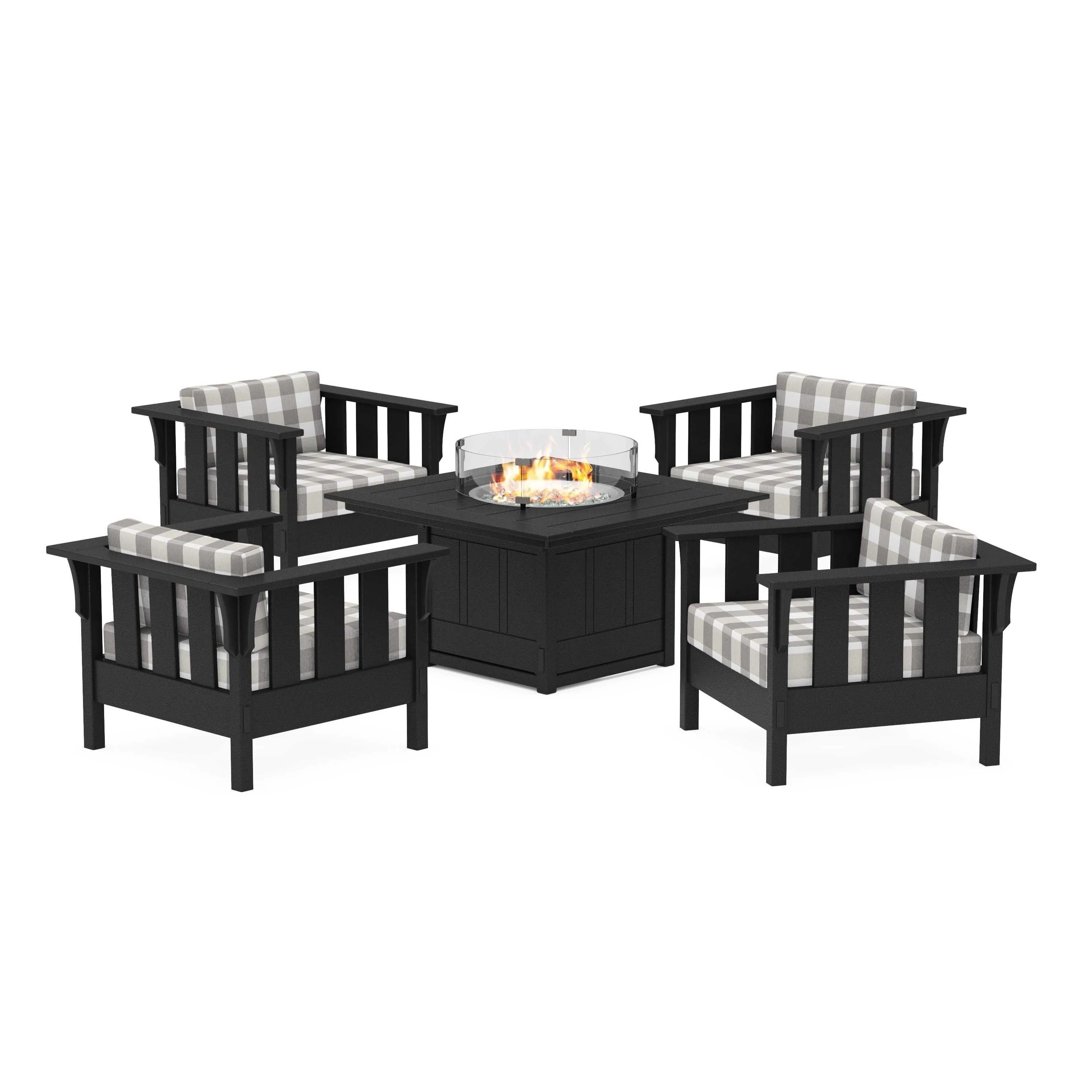 Acadia 5-Piece Deep Seating Set with Fire Pit Table - Image 30