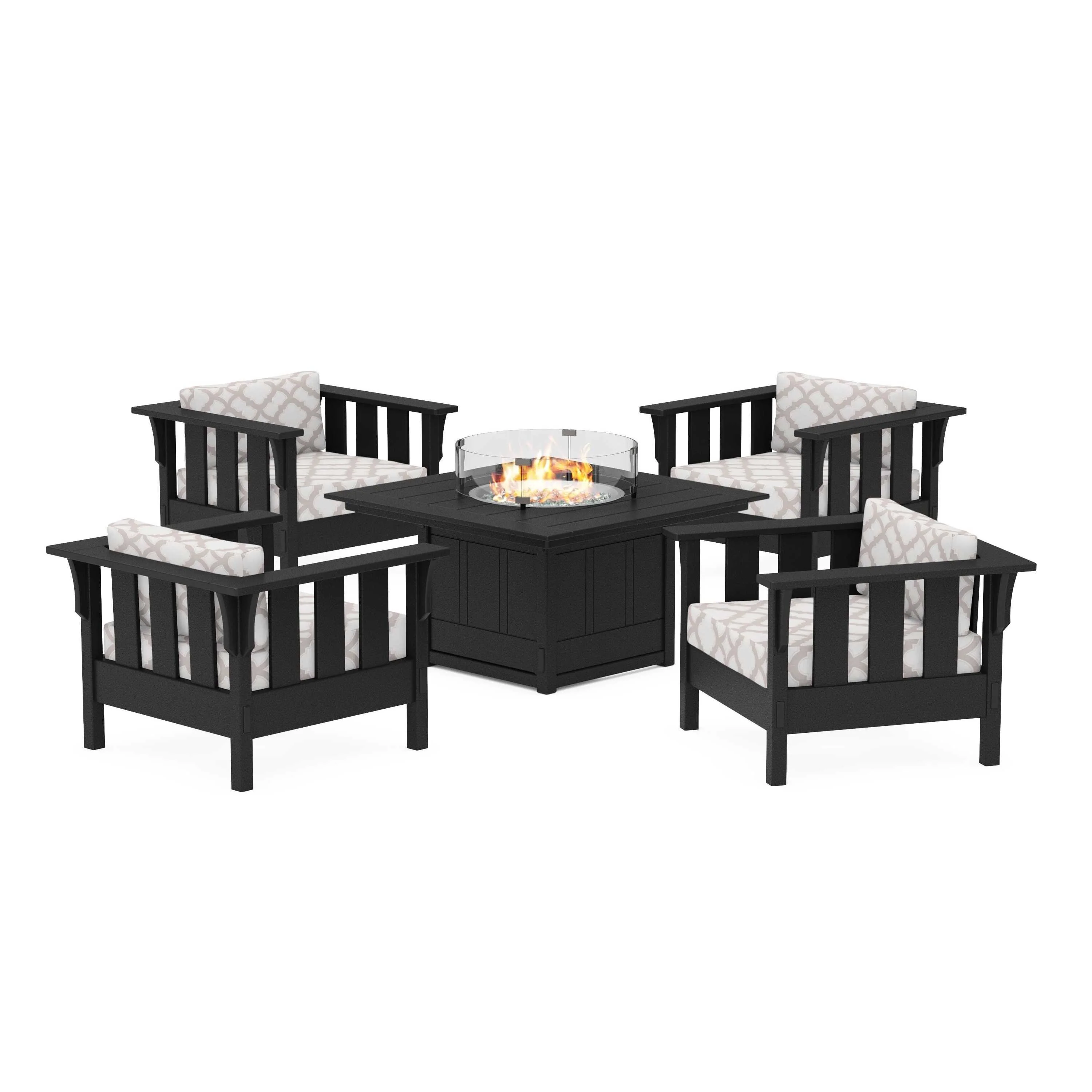 Acadia 5-Piece Deep Seating Set with Fire Pit Table - Image 33
