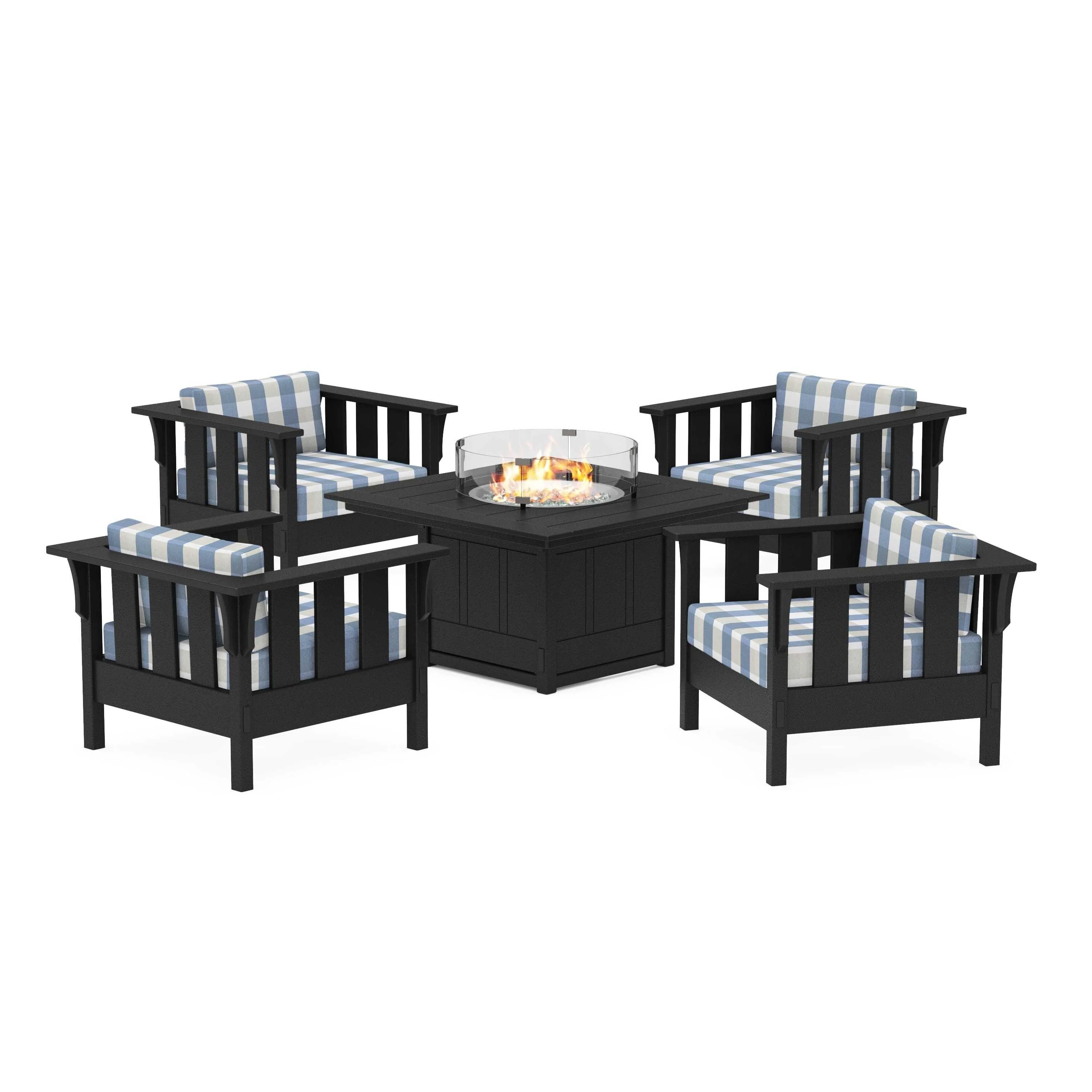 Acadia 5-Piece Deep Seating Set with Fire Pit Table - Image 35