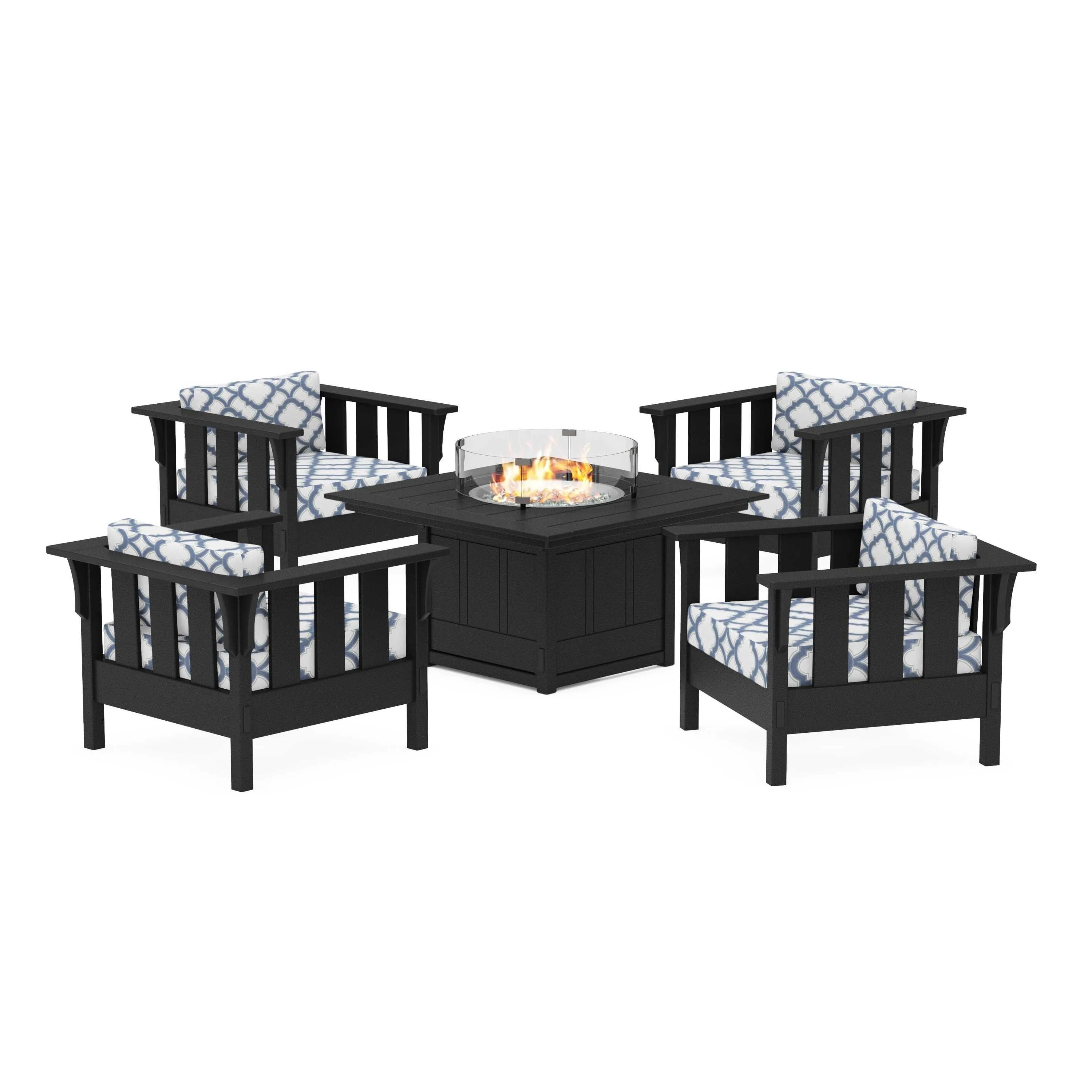 Acadia 5-Piece Deep Seating Set with Fire Pit Table - Image 37