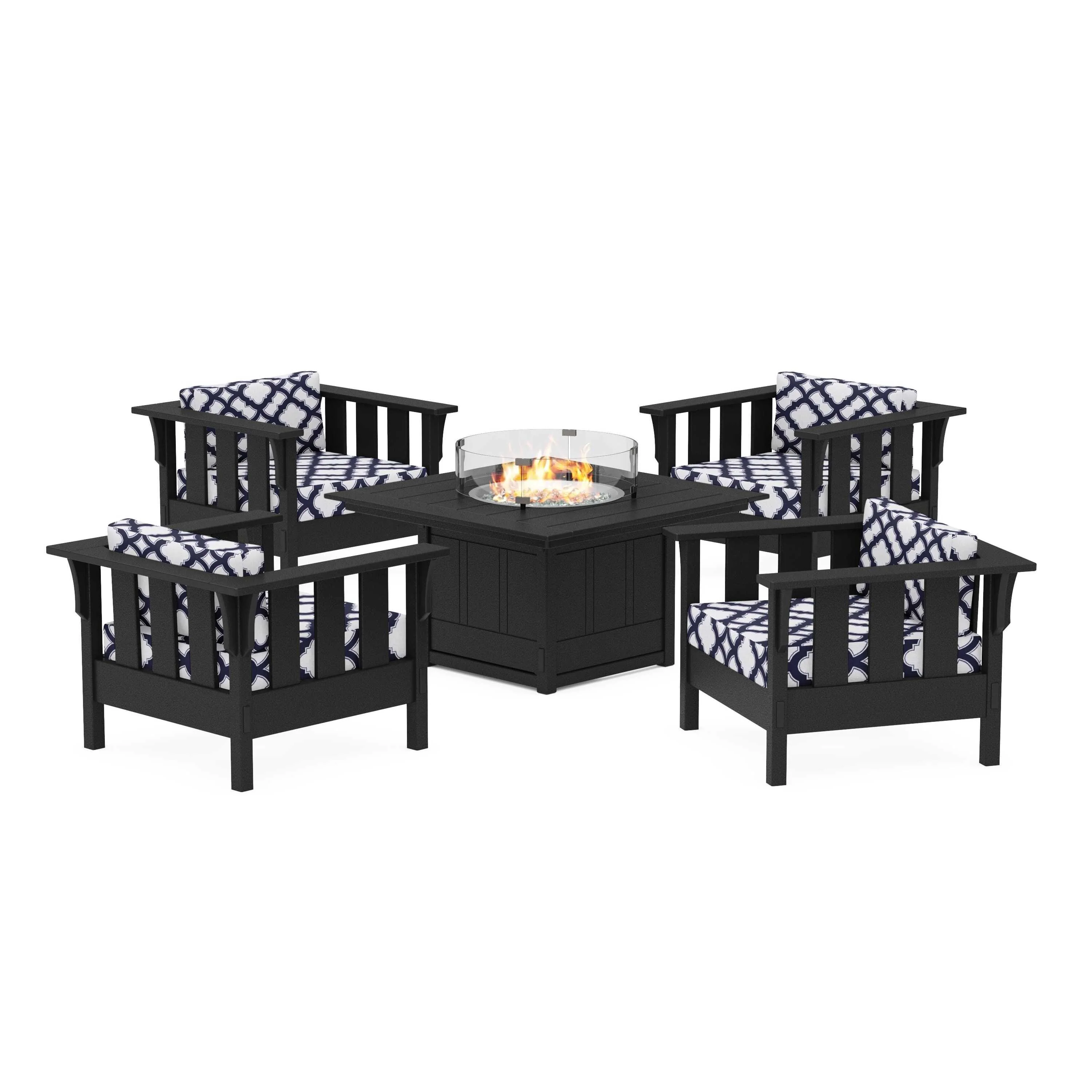 Acadia 5-Piece Deep Seating Set with Fire Pit Table - Image 41