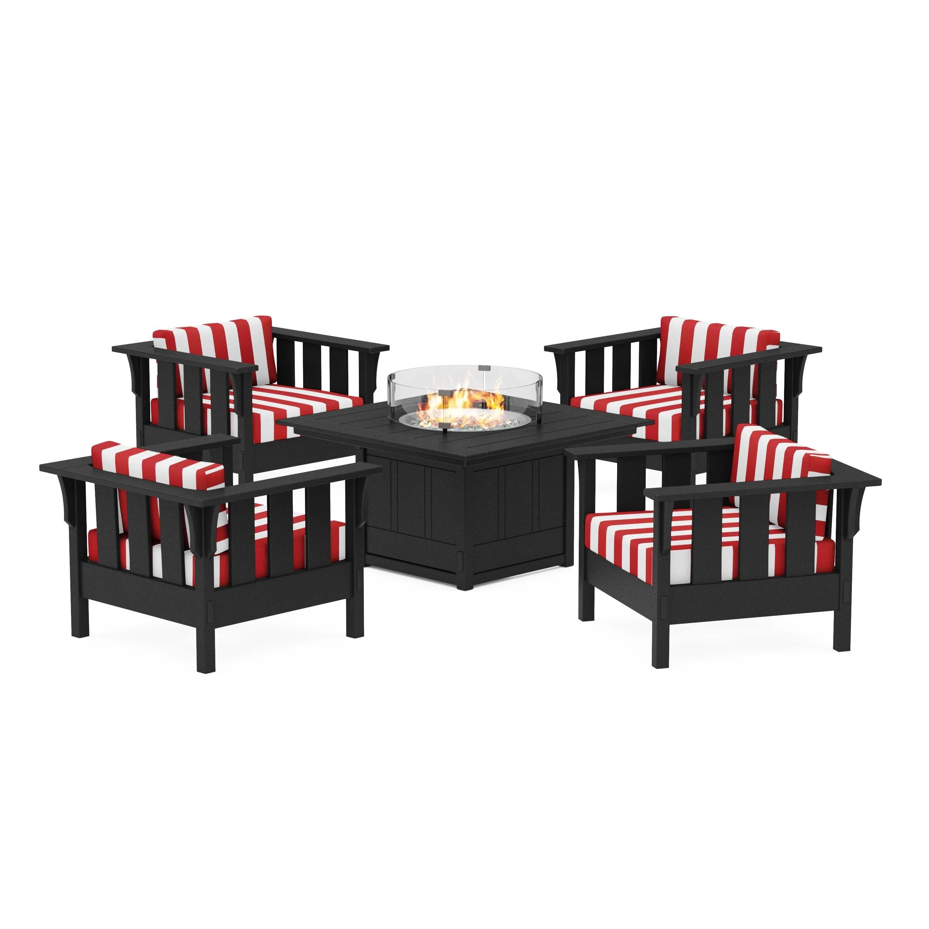 Acadia 5-Piece Deep Seating Set with Fire Pit Table - Image 42