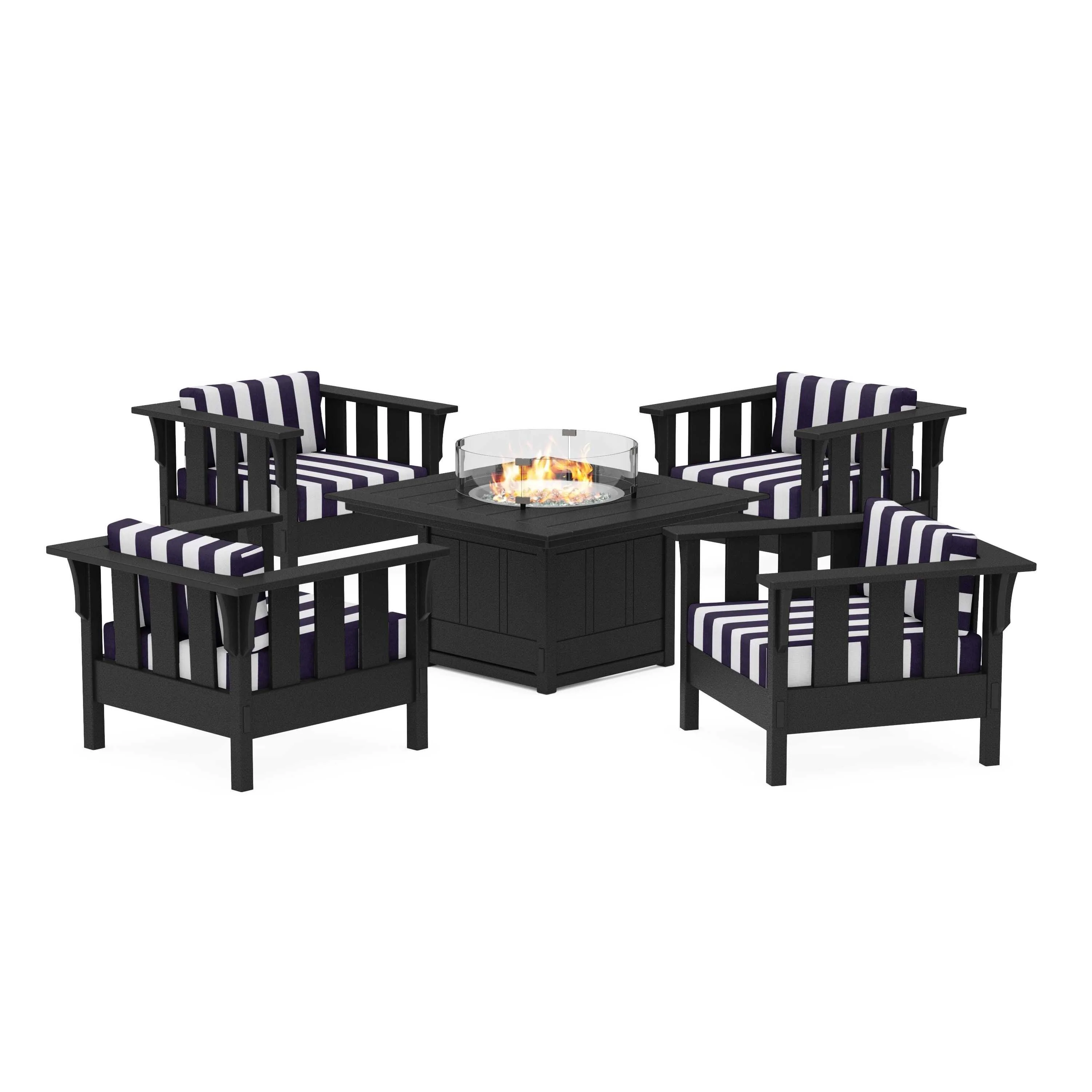 Acadia 5-Piece Deep Seating Set with Fire Pit Table - Image 43