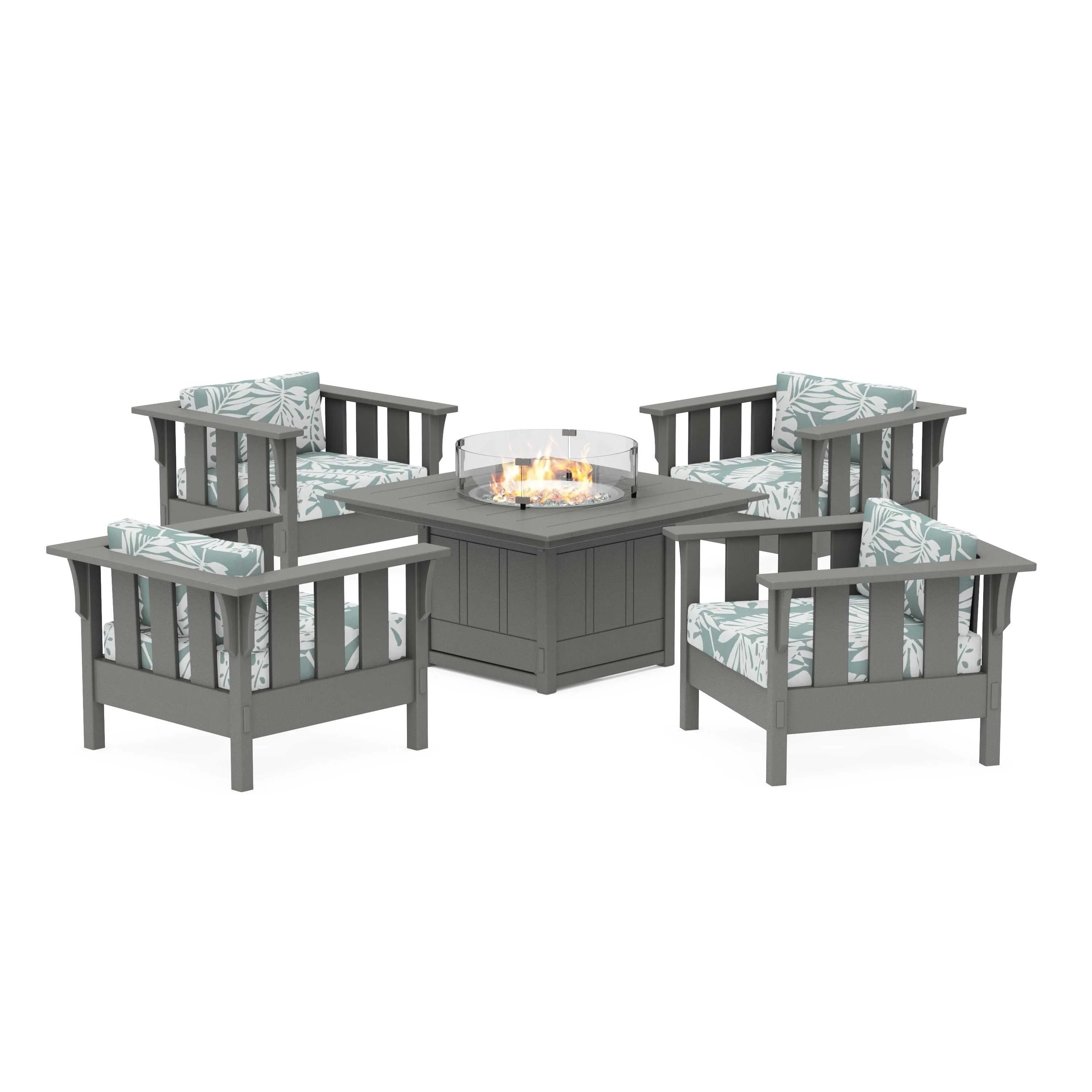 Acadia 5-Piece Deep Seating Set with Fire Pit Table - Image 45