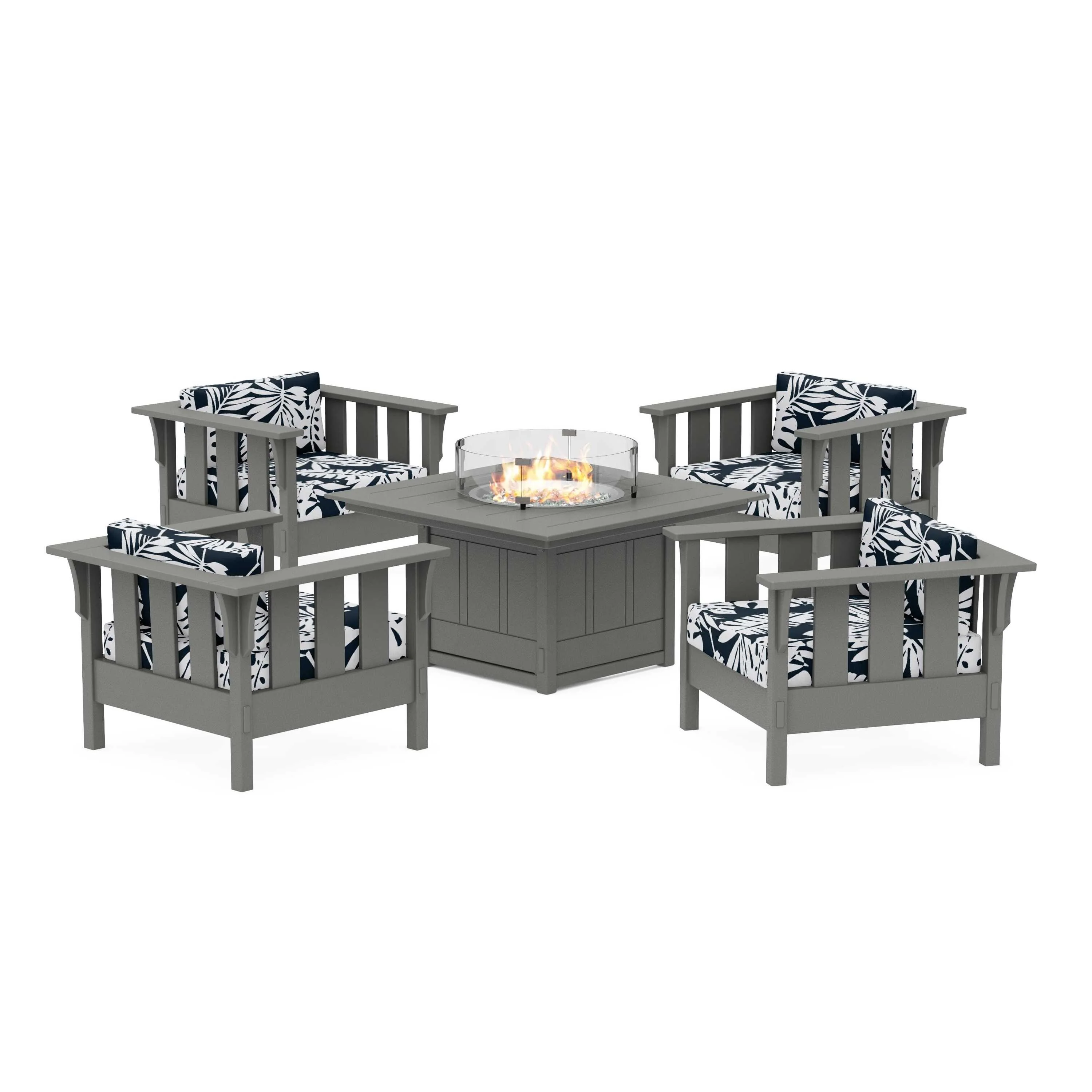 Acadia 5-Piece Deep Seating Set with Fire Pit Table - Image 46