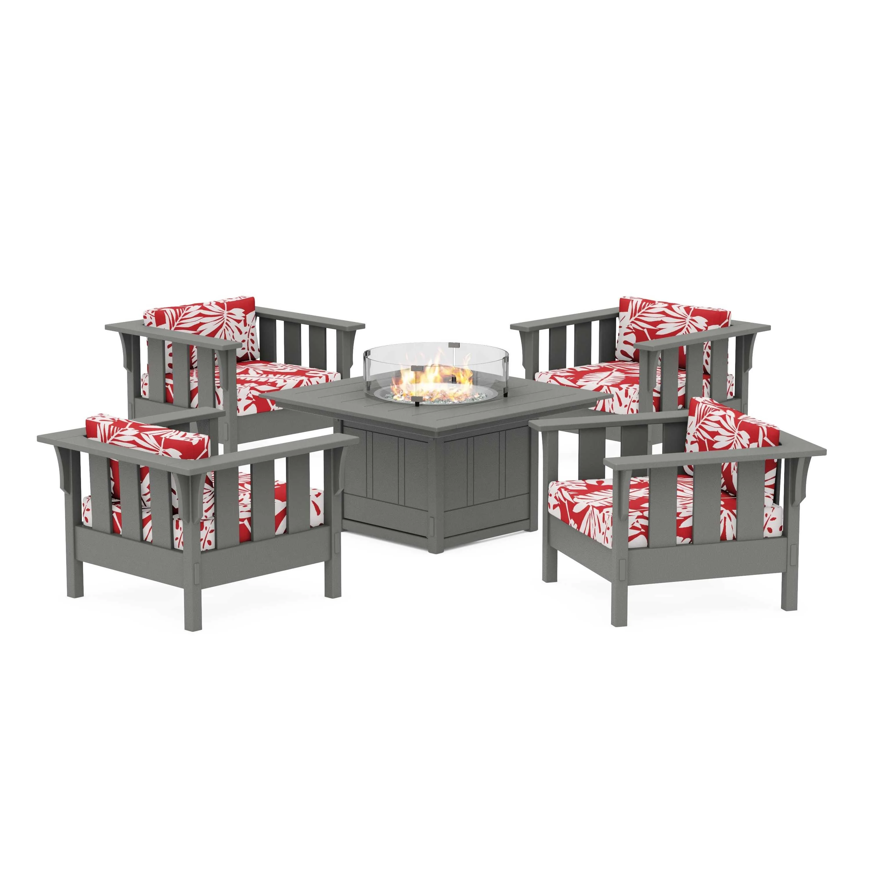 Acadia 5-Piece Deep Seating Set with Fire Pit Table - Image 49