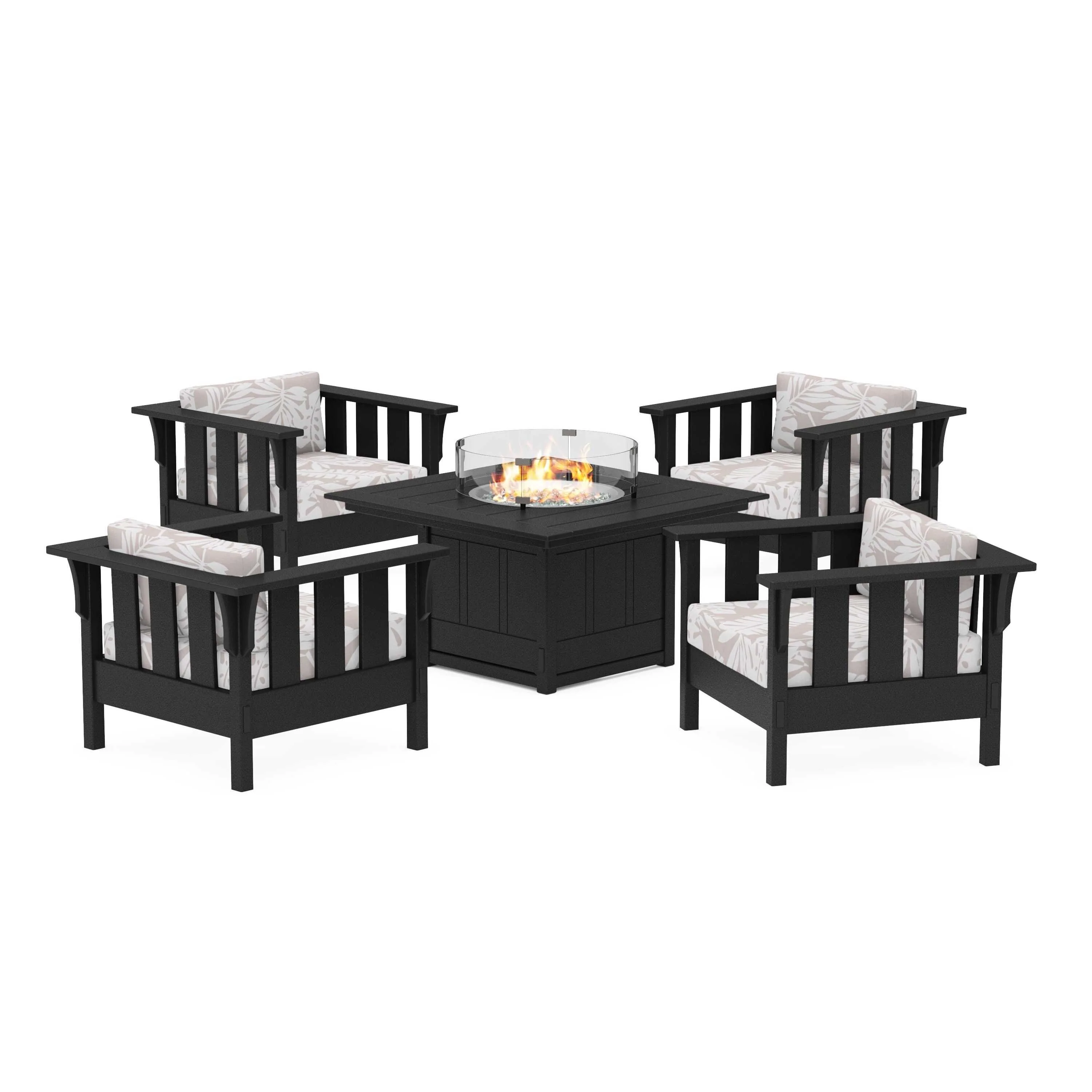 Acadia 5-Piece Deep Seating Set with Fire Pit Table - Image 5