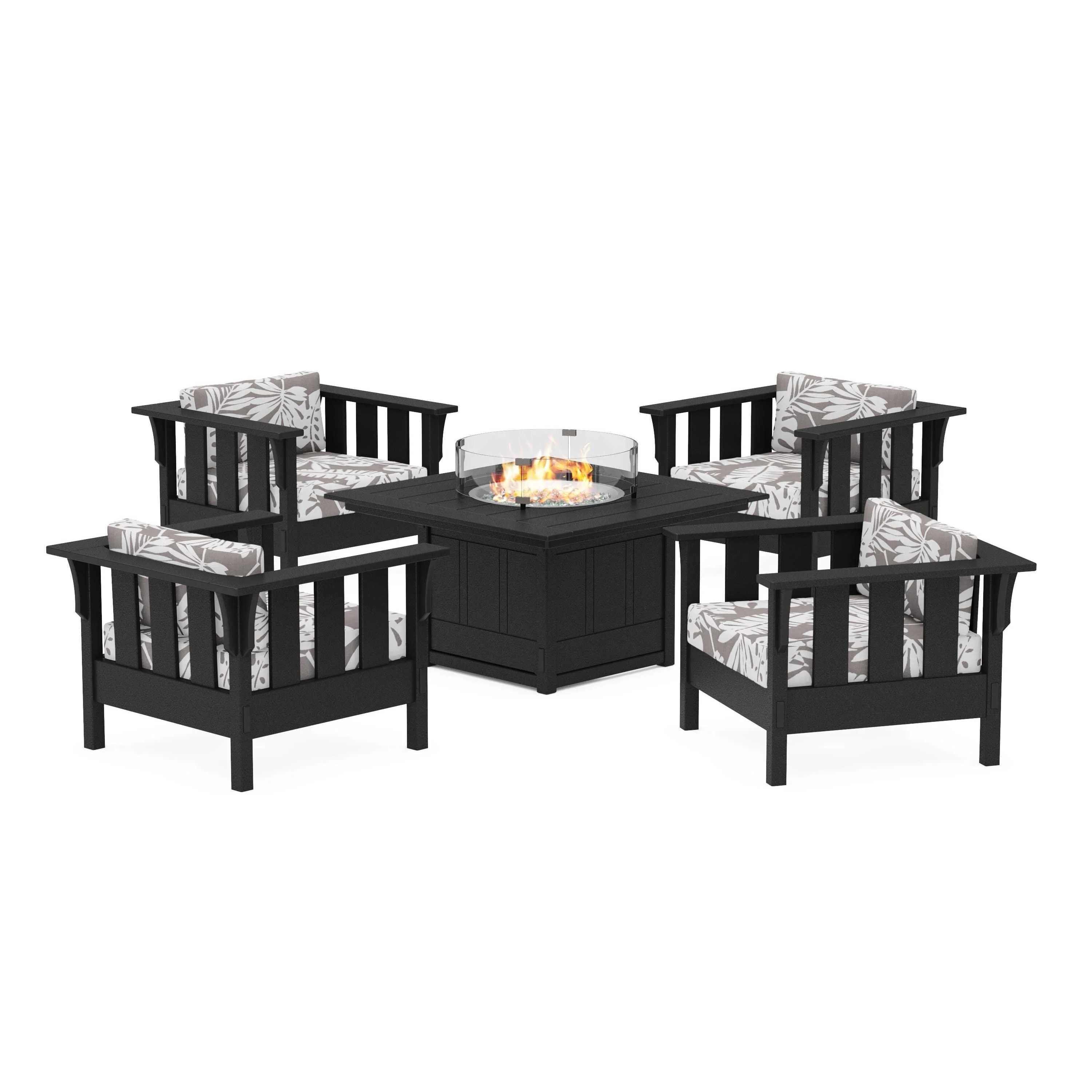 Acadia 5-Piece Deep Seating Set with Fire Pit Table - Image 6
