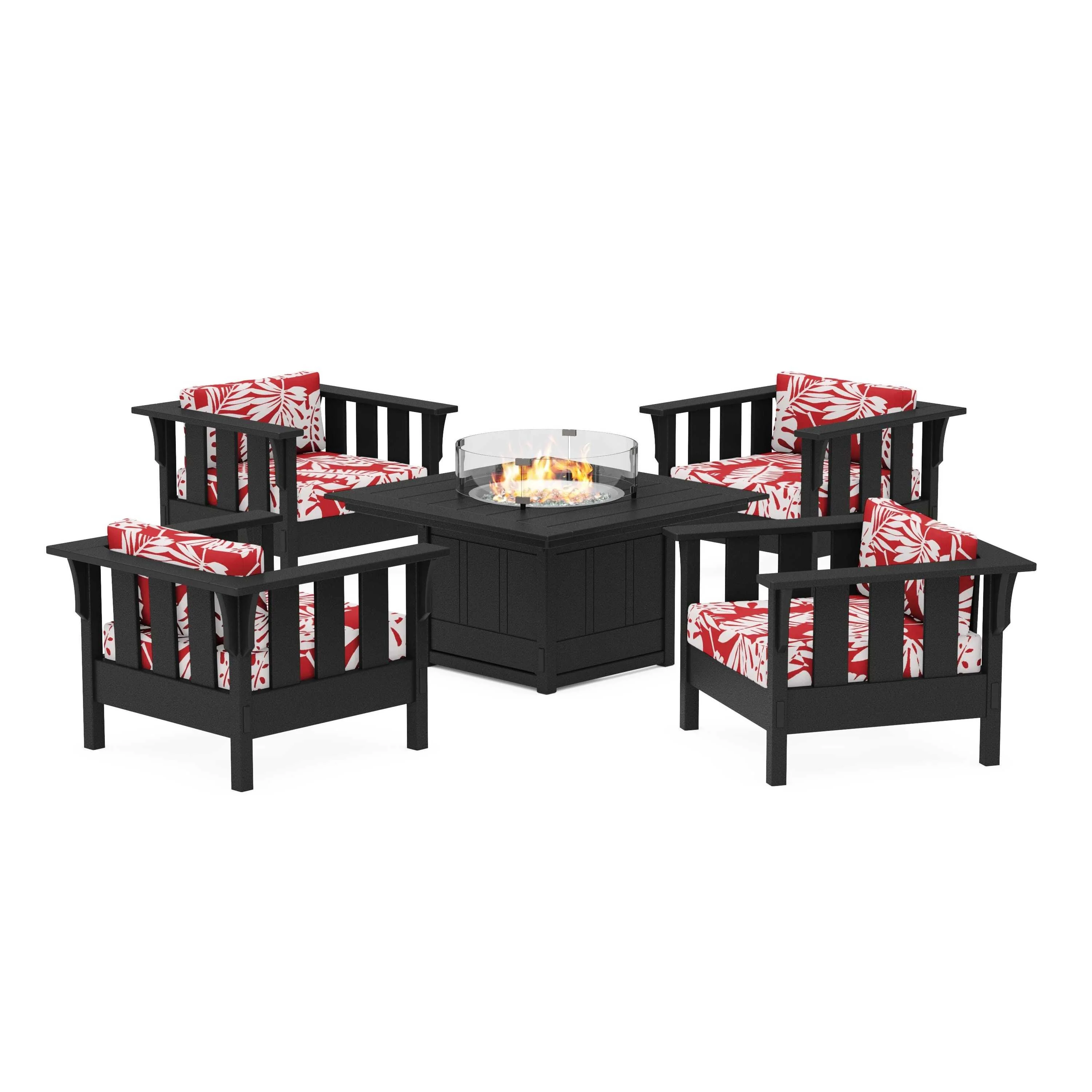 Acadia 5-Piece Deep Seating Set with Fire Pit Table - Image 7