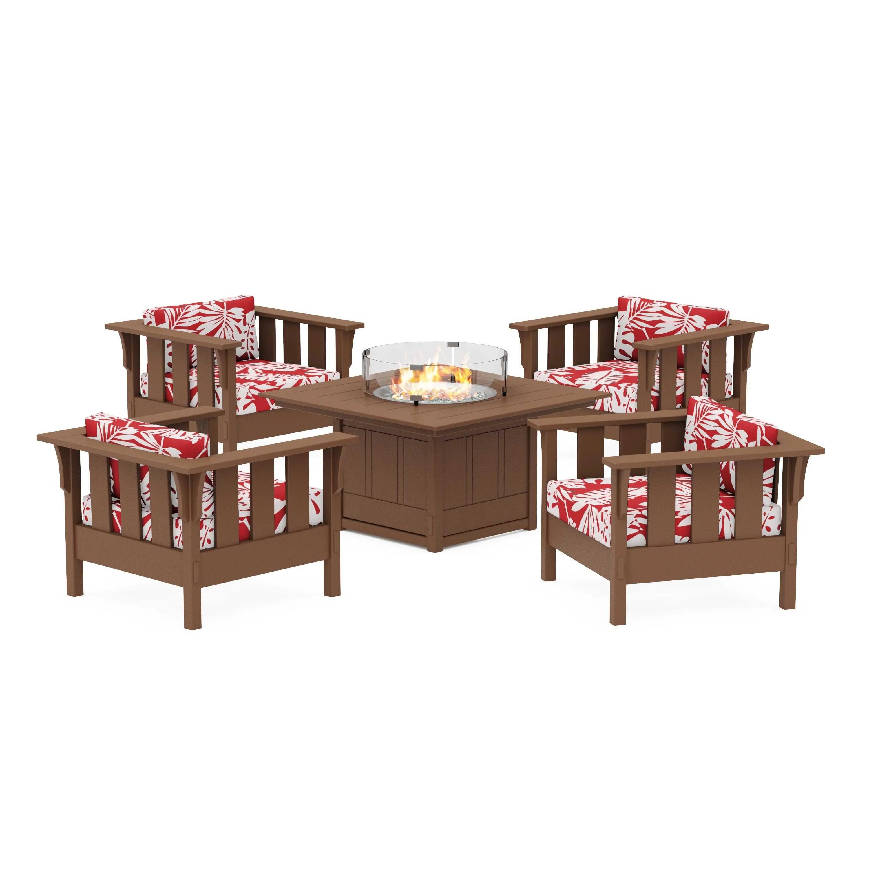 Acadia 5-Piece Deep Seating Set with Fire Pit Table - Image 91