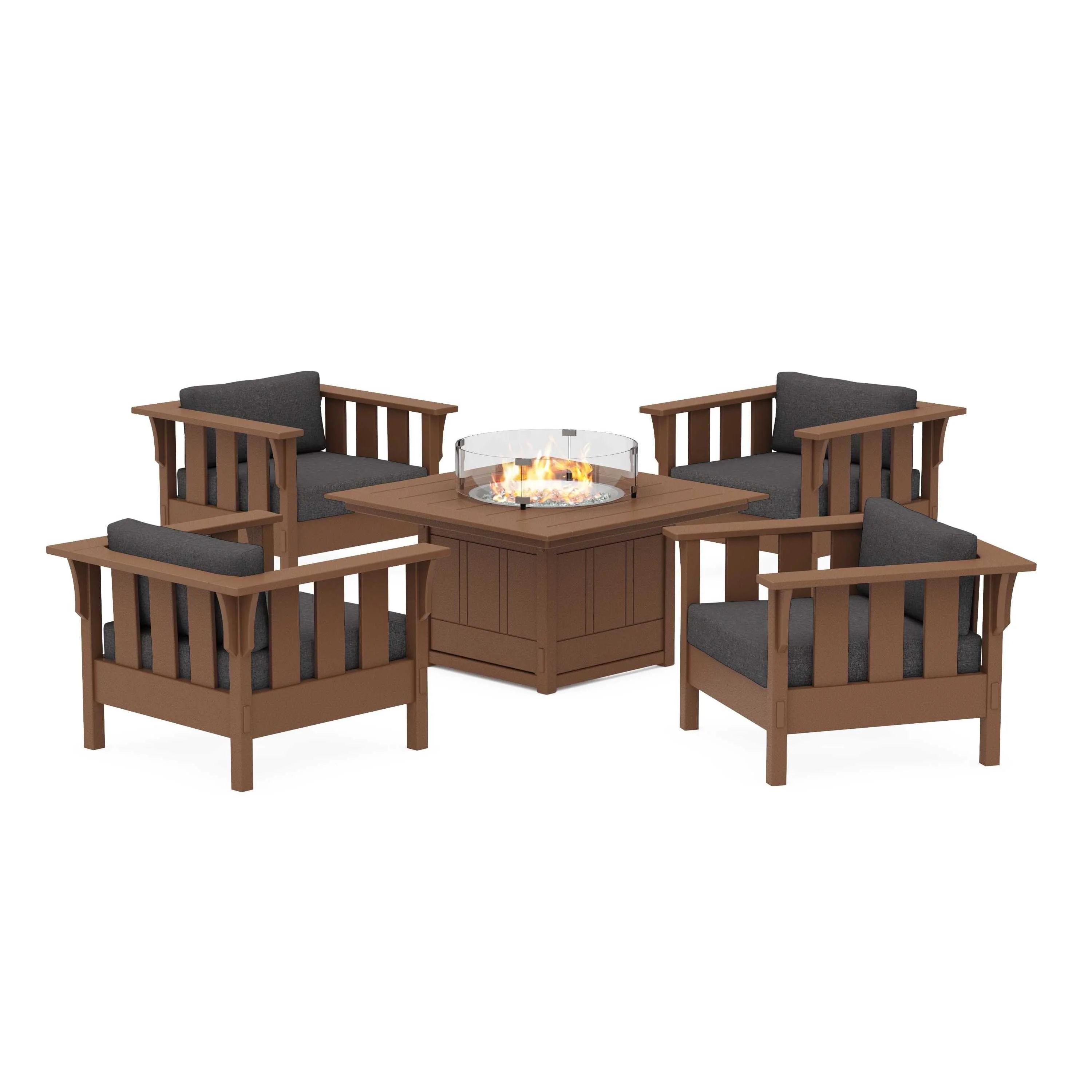 Acadia 5-Piece Deep Seating Set with Fire Pit Table - Image 95