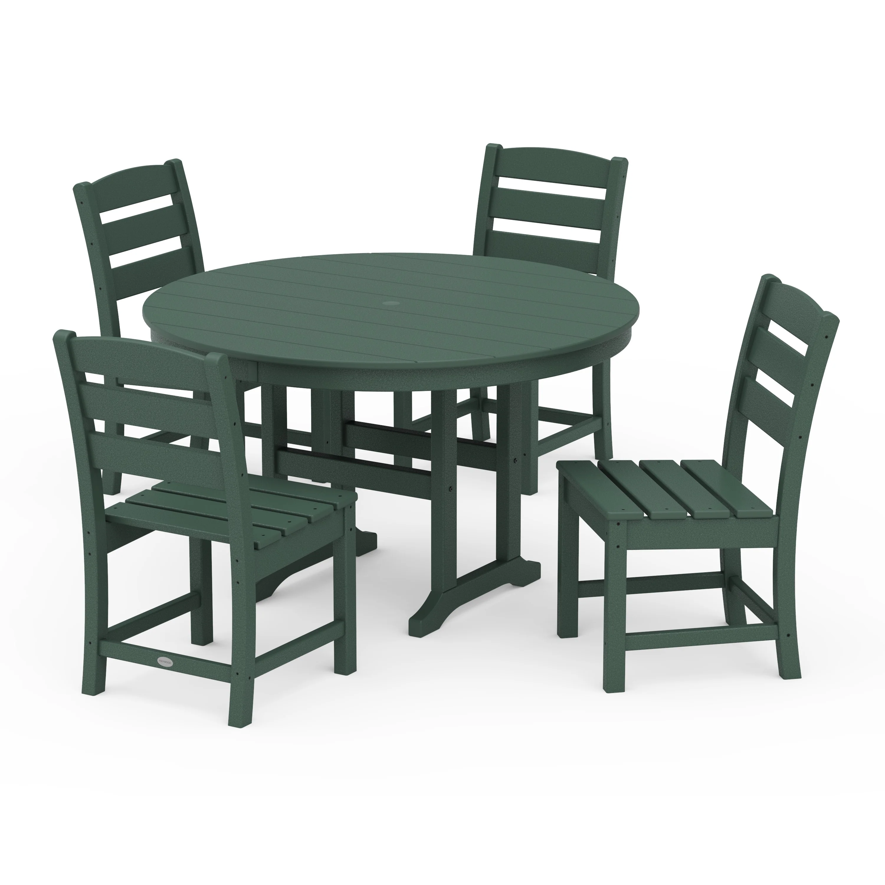 Lakeside 5-Piece Round Farmhouse Side Chair Dining Set - Image 8