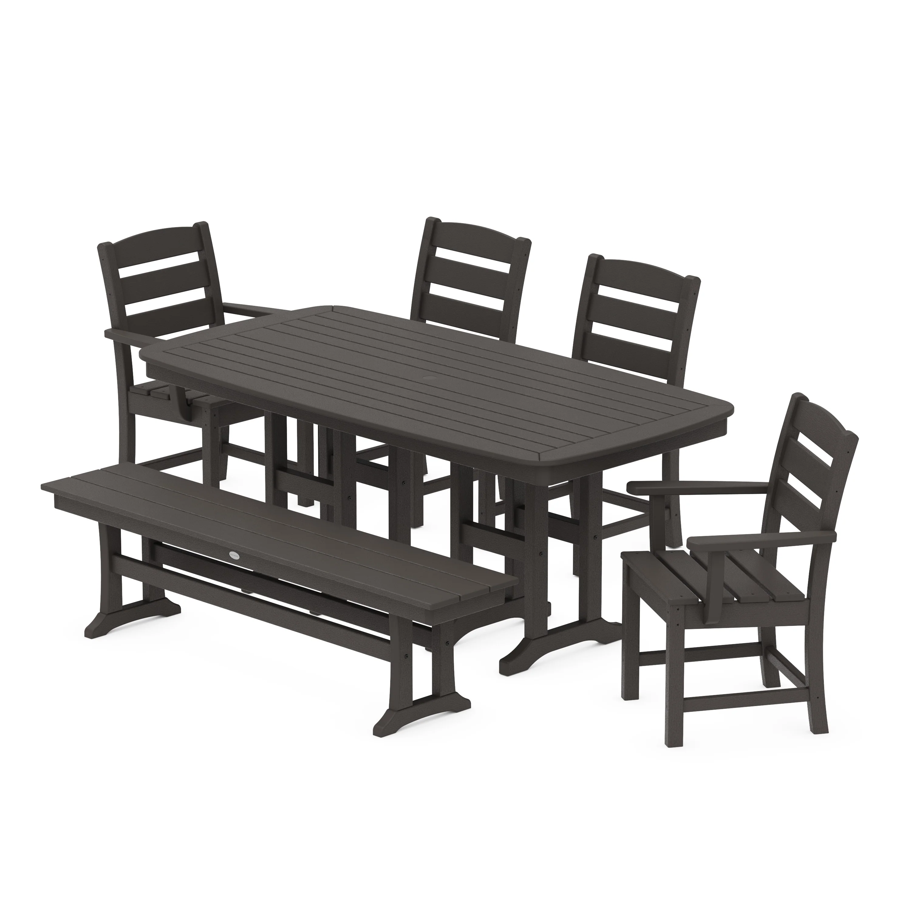 Lakeside 6-Piece Dining Set with Bench - Image 4