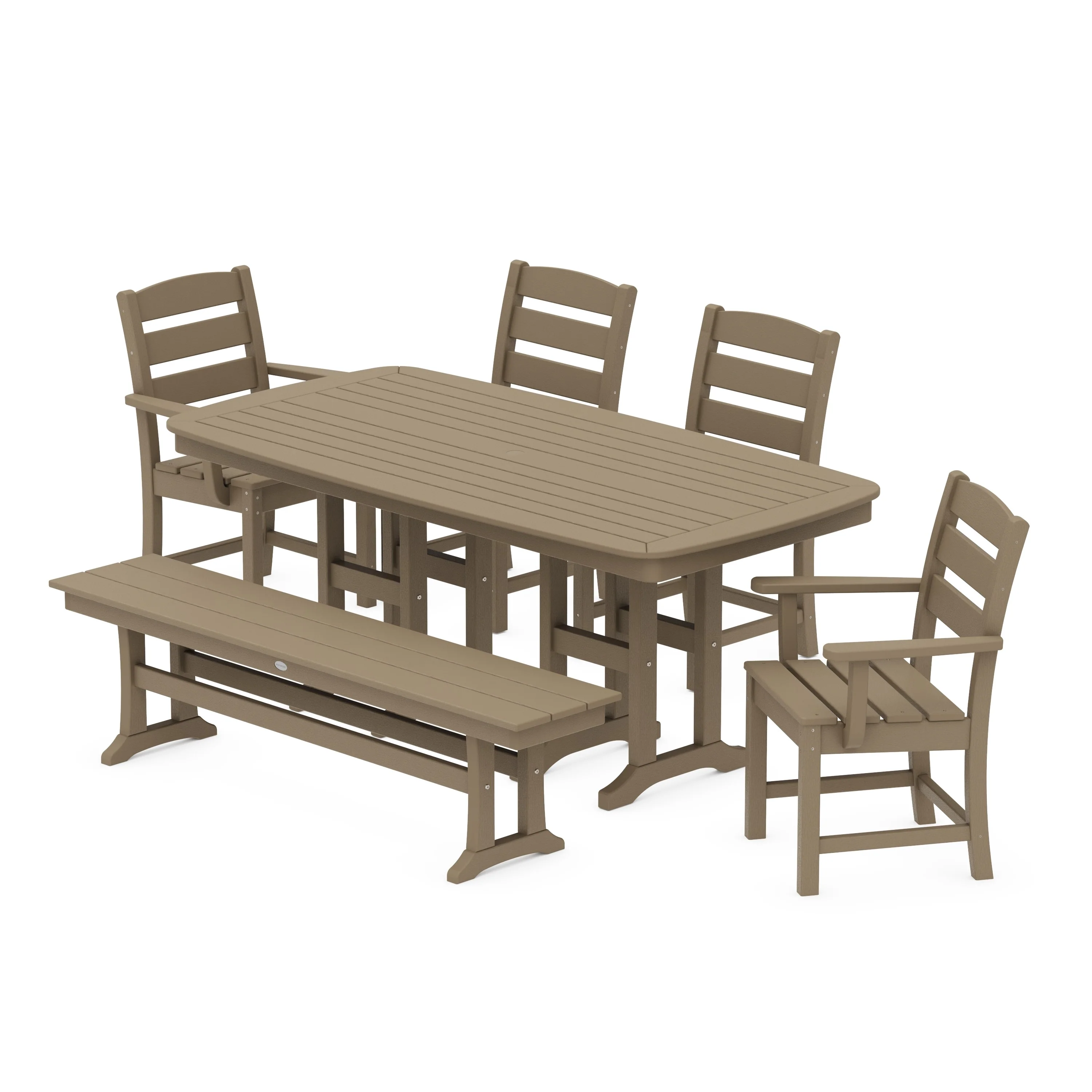 Lakeside 6-Piece Dining Set with Bench - Image 6
