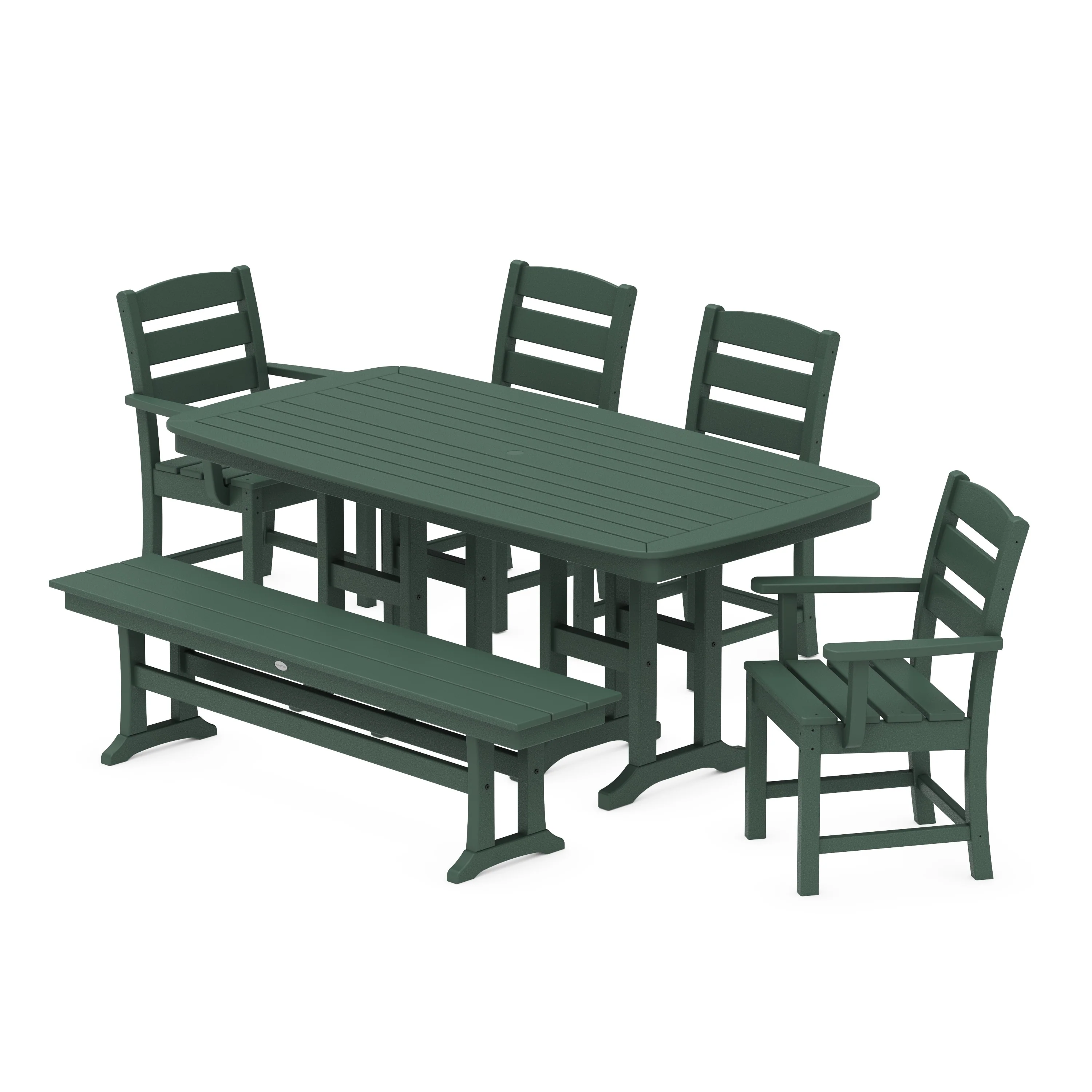 Lakeside 6-Piece Dining Set with Bench - Image 7